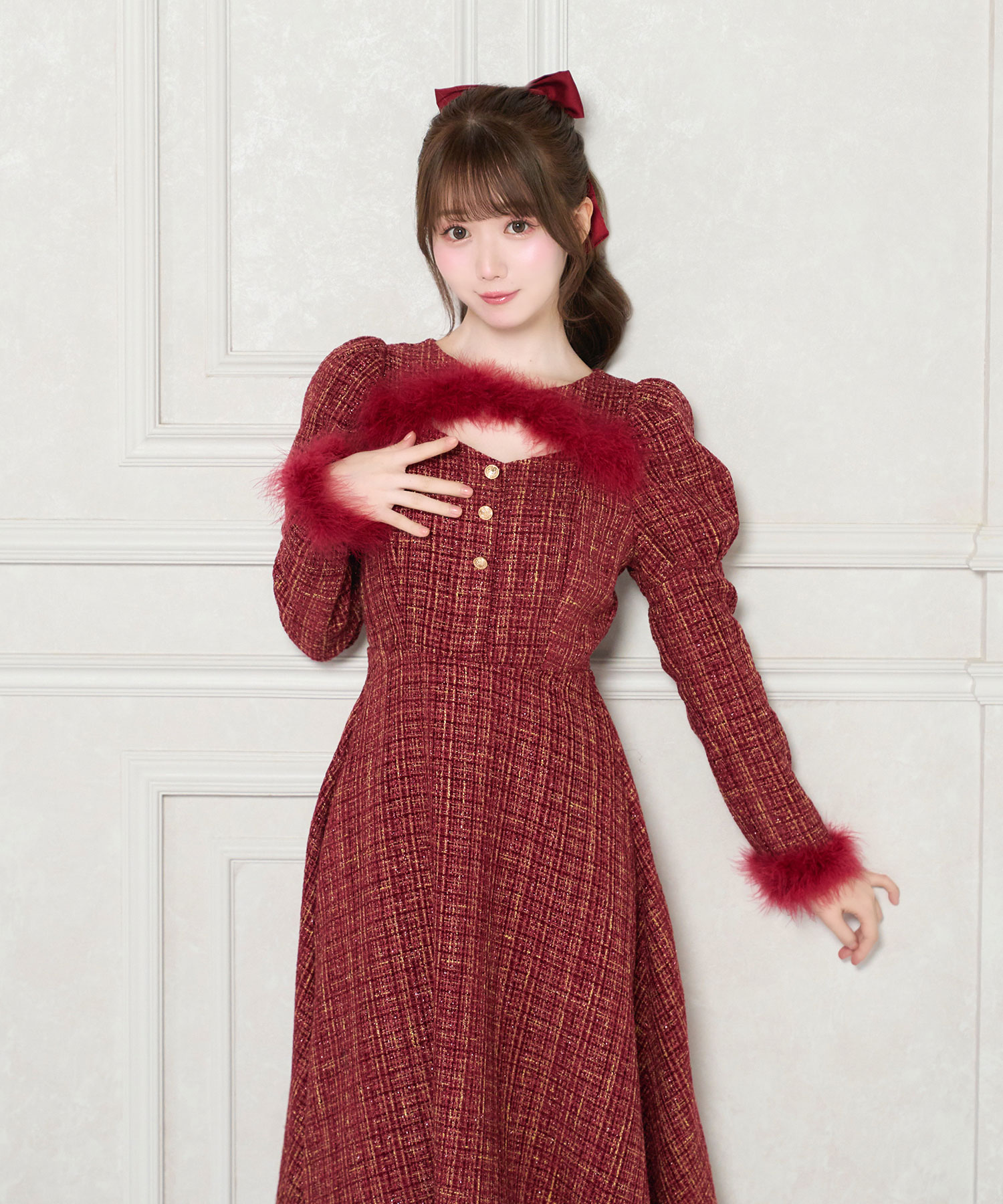 Tweed holiday dress