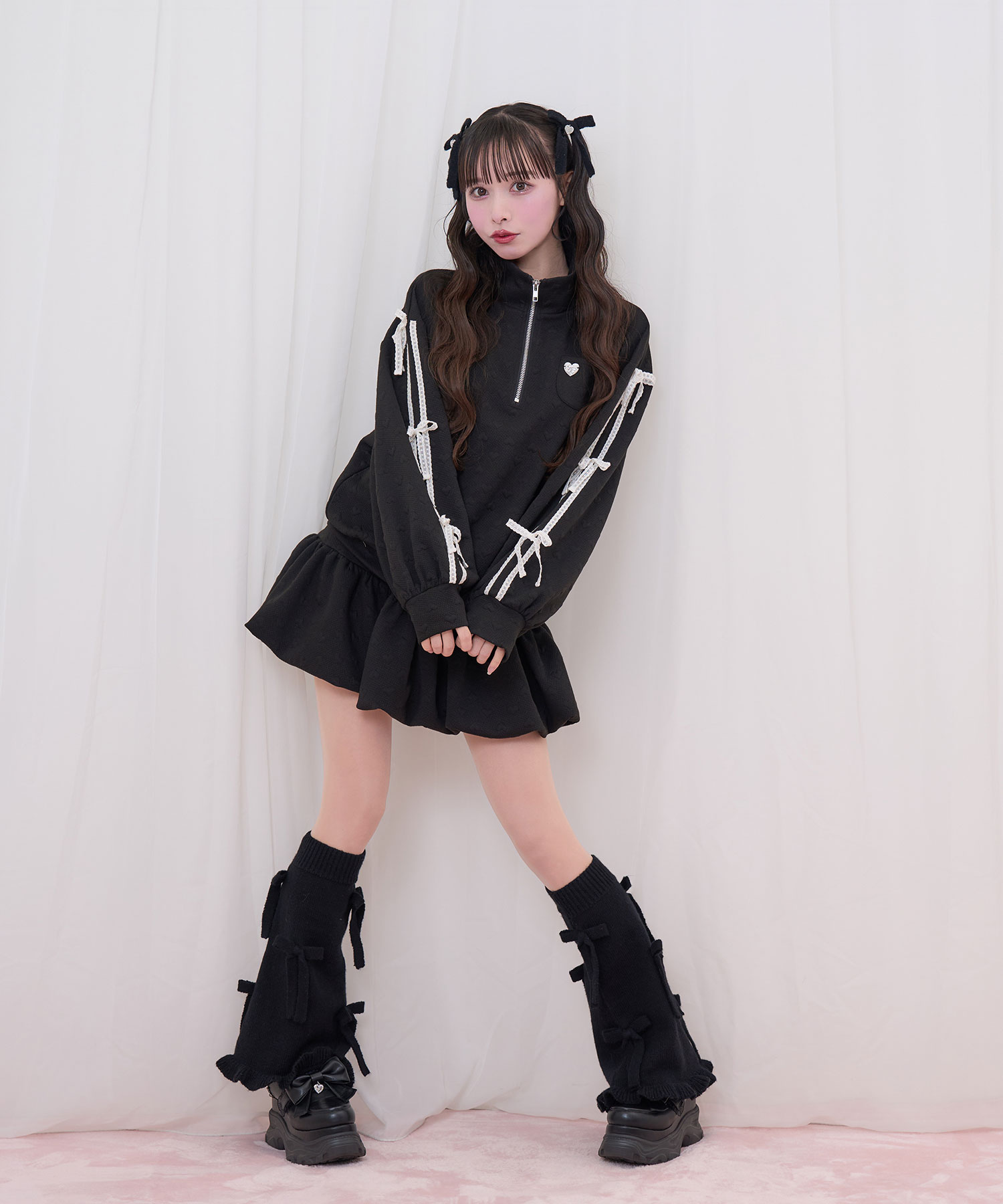 ハートJQハーフジップセットアップ