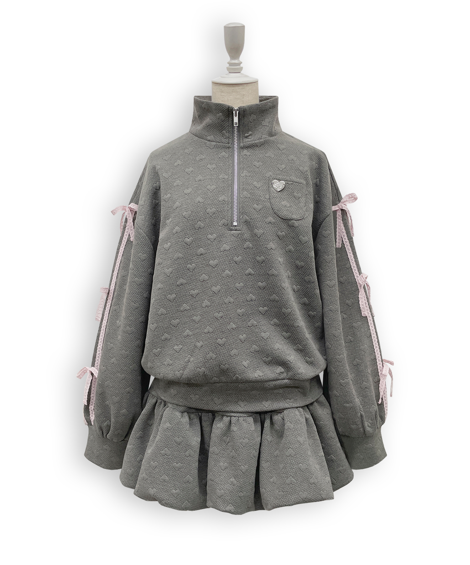 ハートJQハーフジップセットアップ