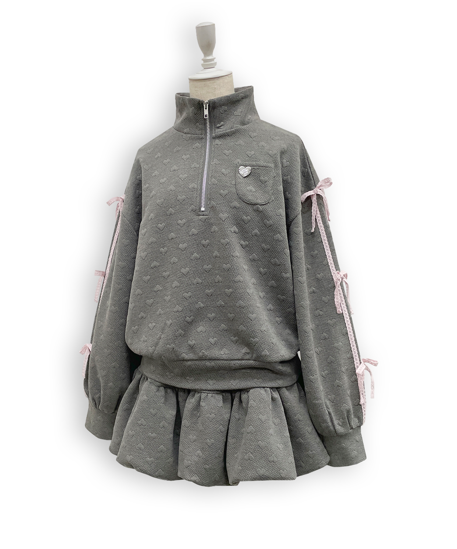 ハートJQハーフジップセットアップ