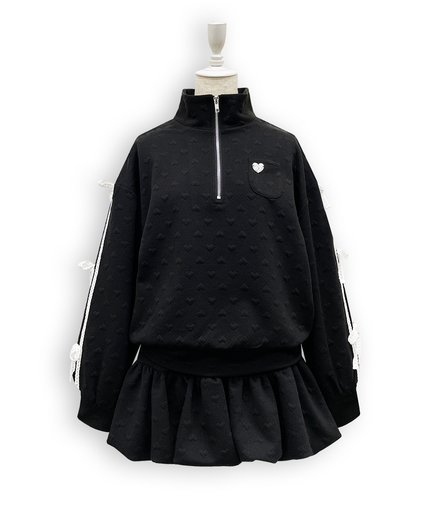 ハートJQハーフジップセットアップ