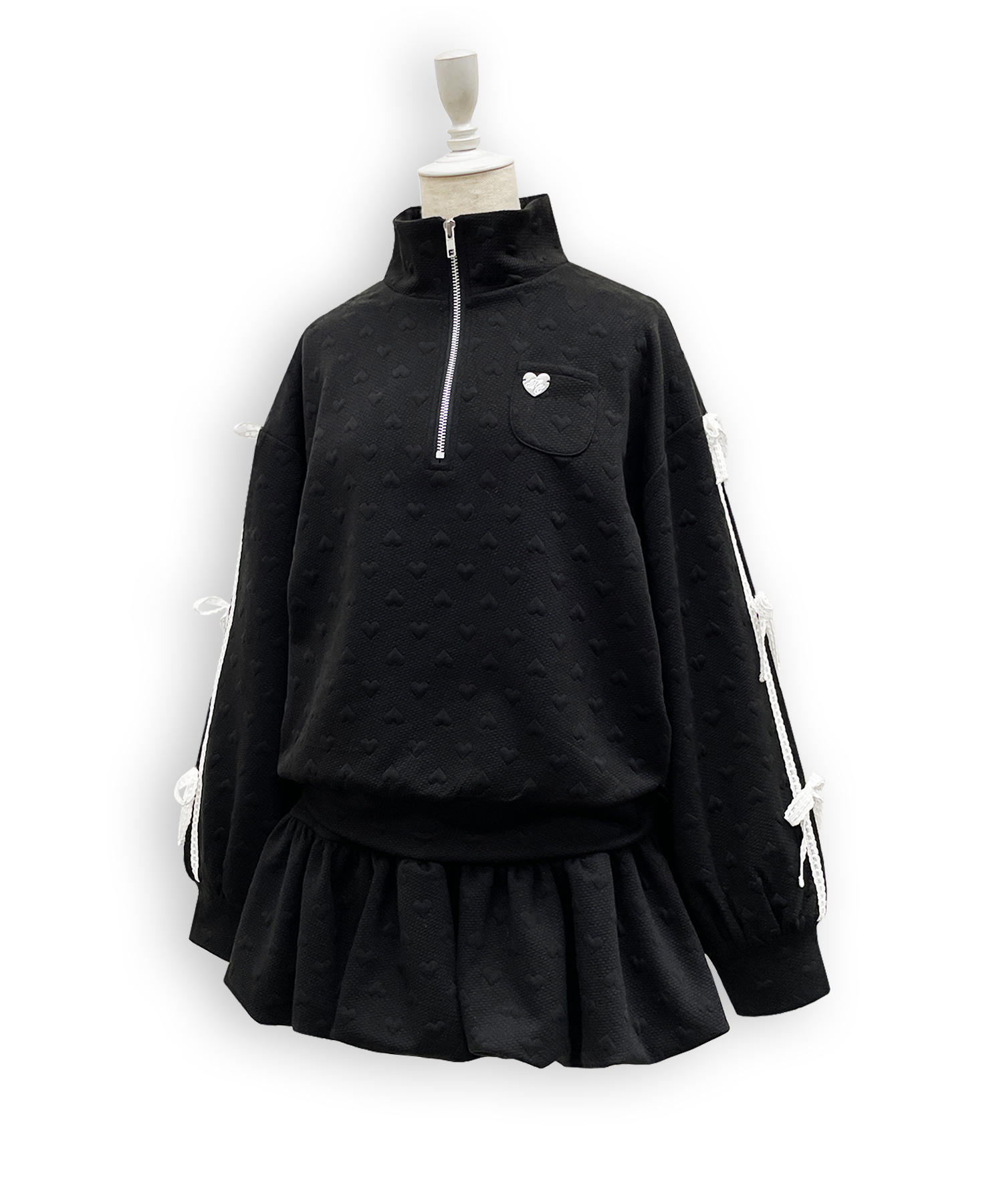 ハートJQハーフジップセットアップ