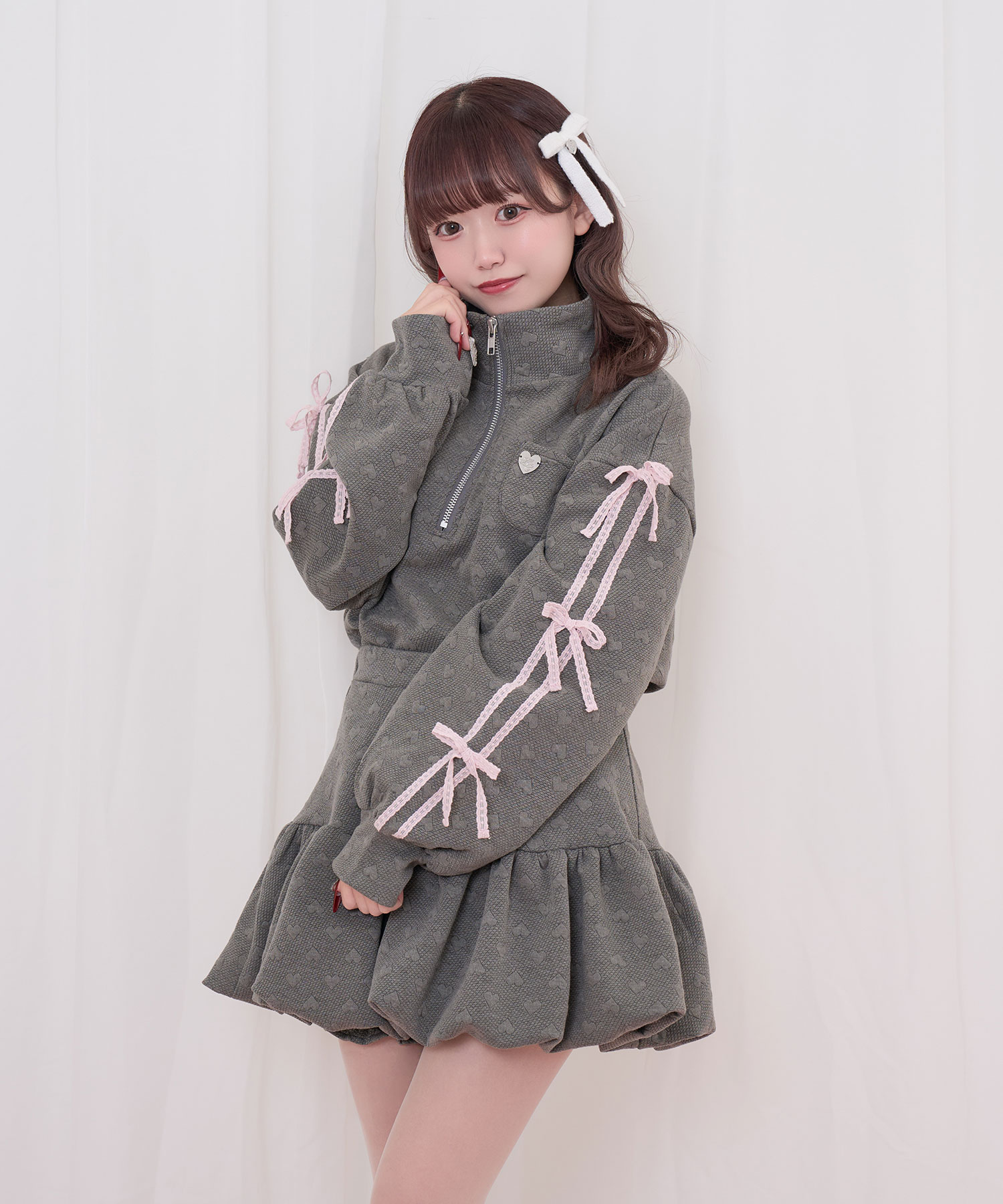 ハートJQハーフジップセットアップ