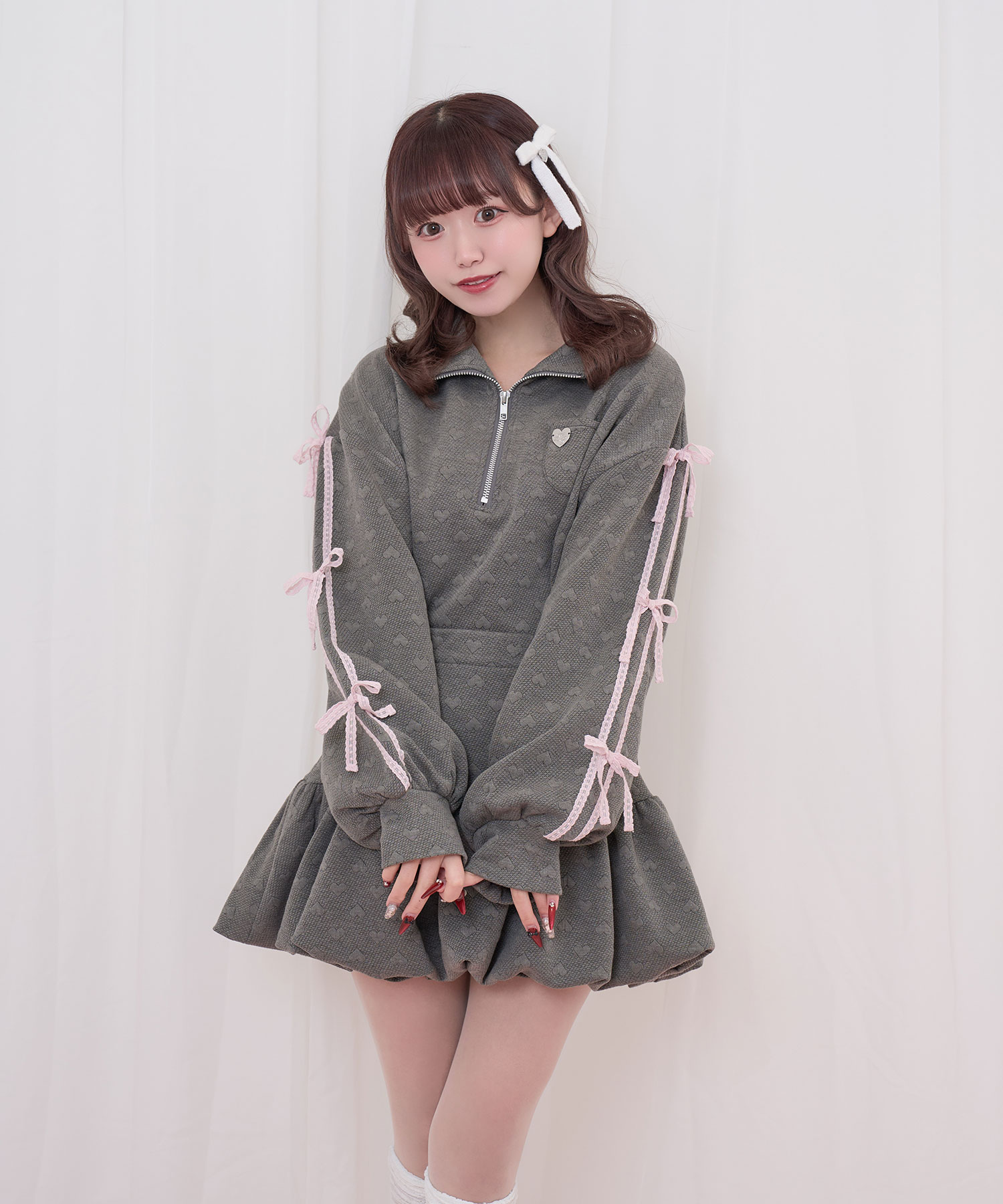 ハートJQハーフジップセットアップ