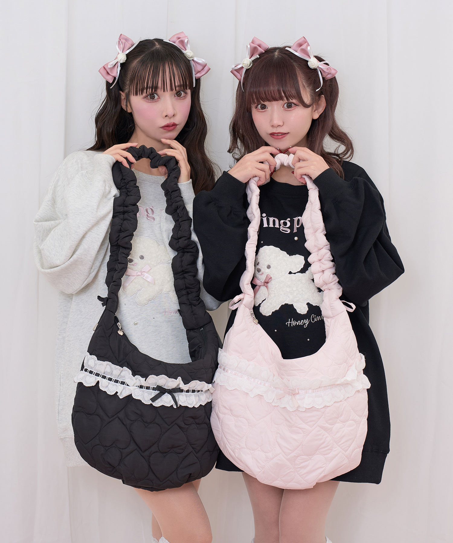 ハートキルティングショルダーバッグ