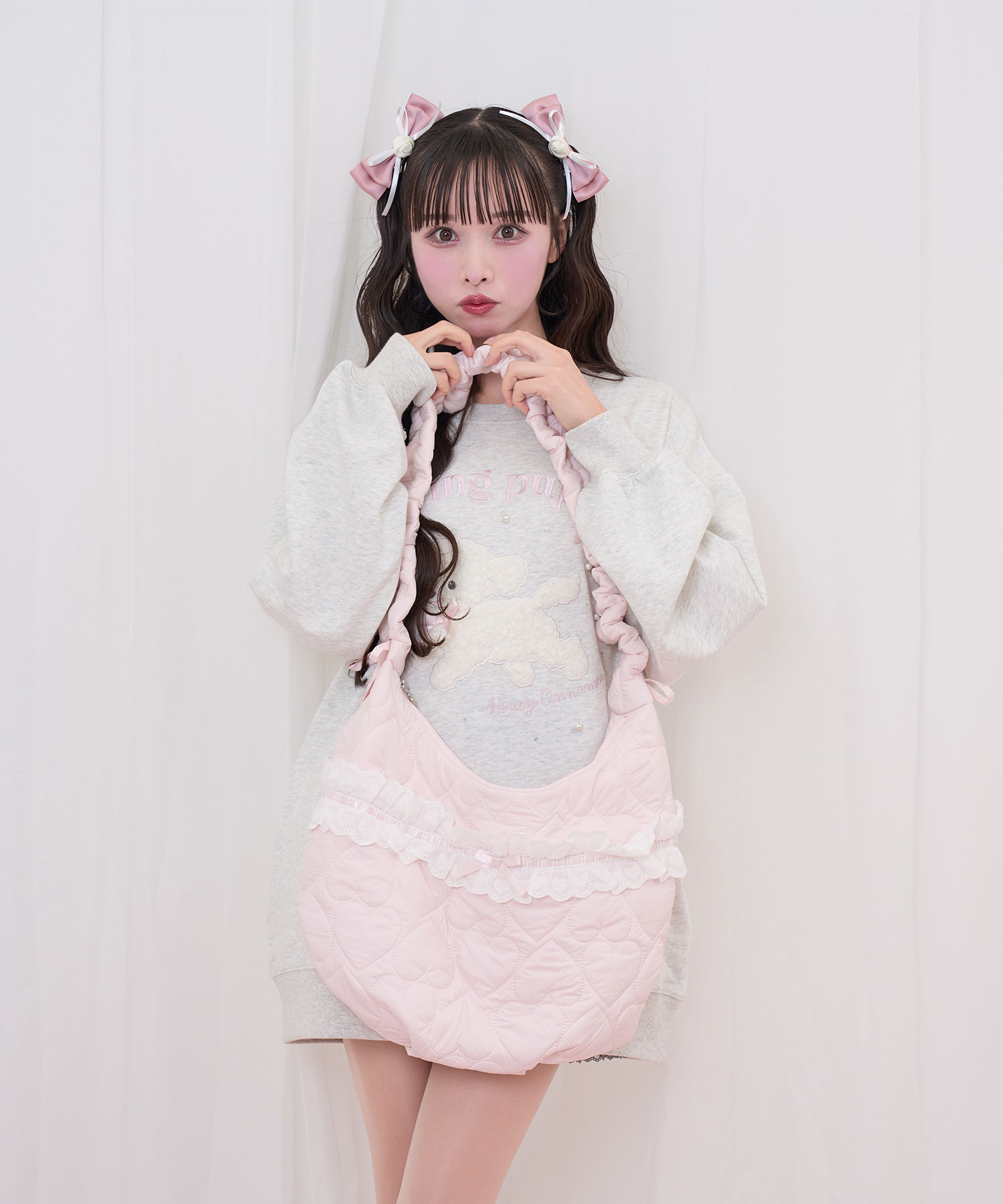 ハートキルティングショルダーバッグ