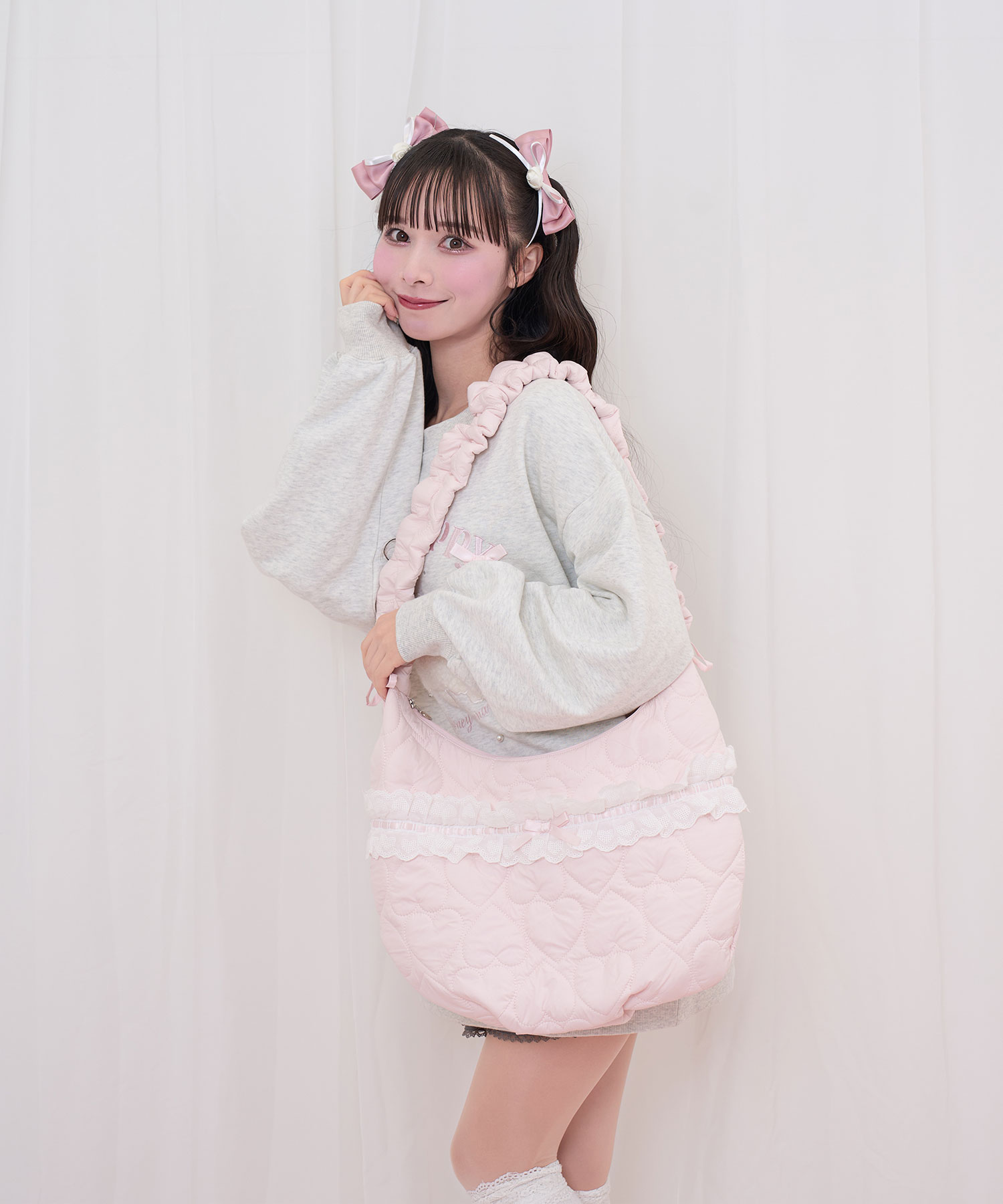 ハートキルティングショルダーバッグ