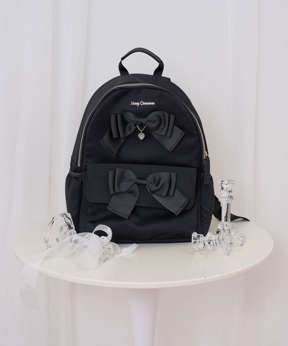 épine エピヌ 2wayリボンキルティングリュックサック ブラック 