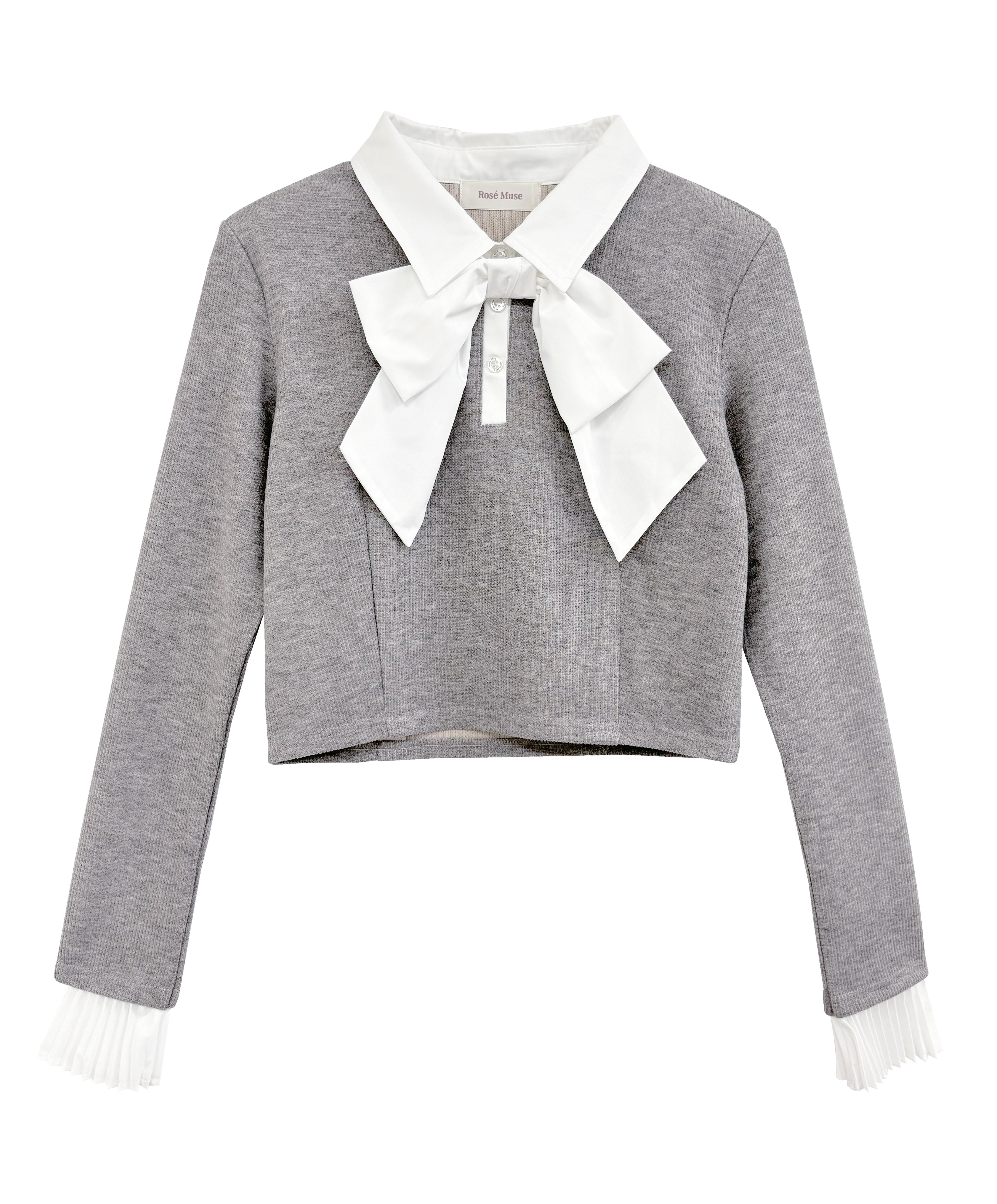 Ribbon shirt layered set up