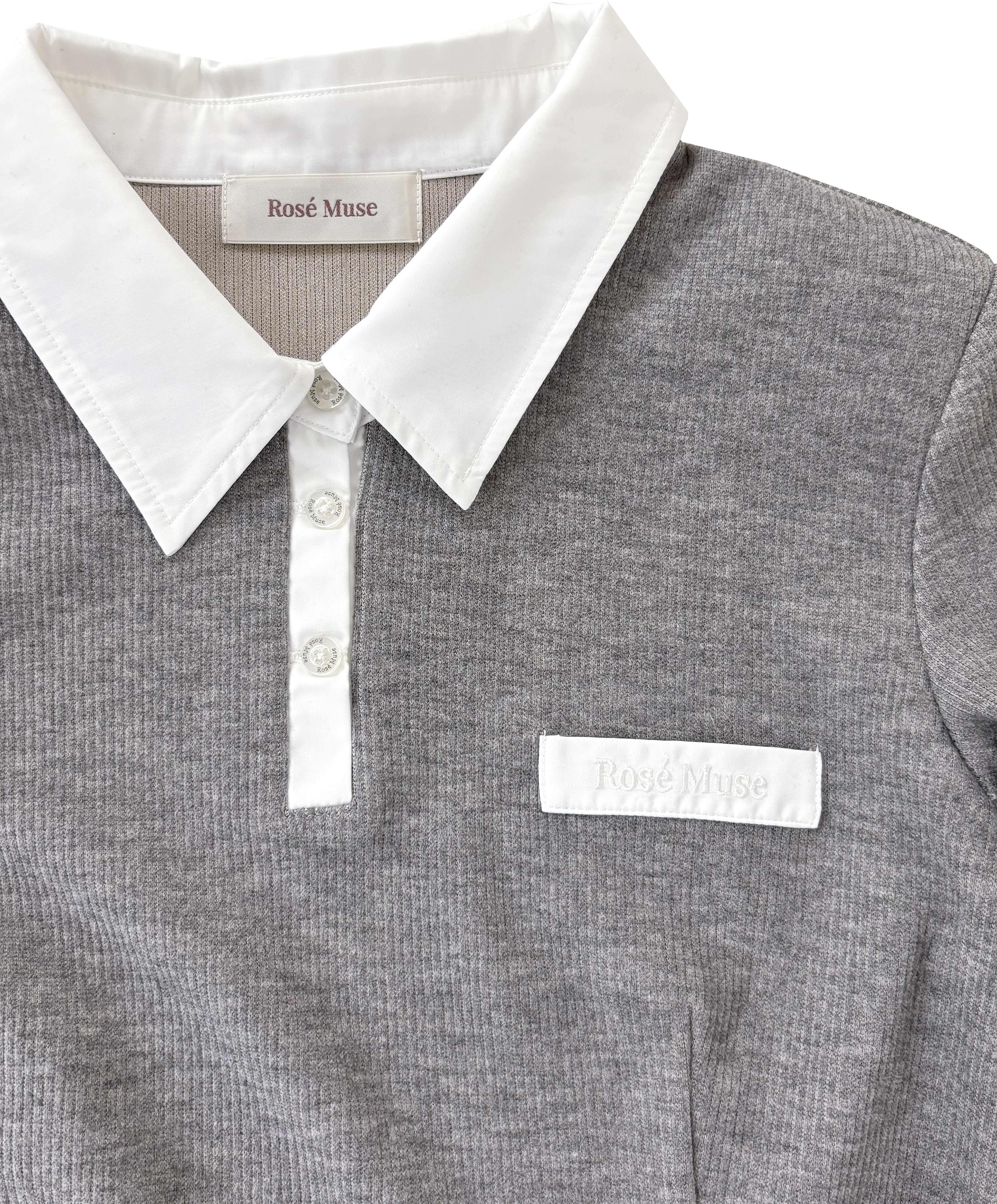 Ribbon shirt layered set up