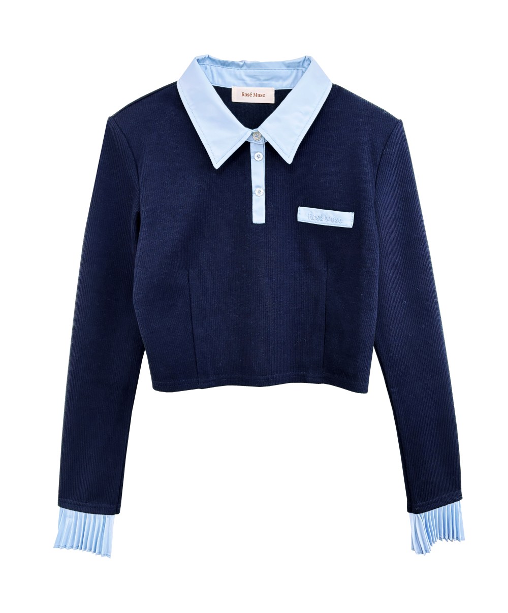 Ribbon shirt layered set up – BUNNY APARTMENT ribbon sleeve shirt 