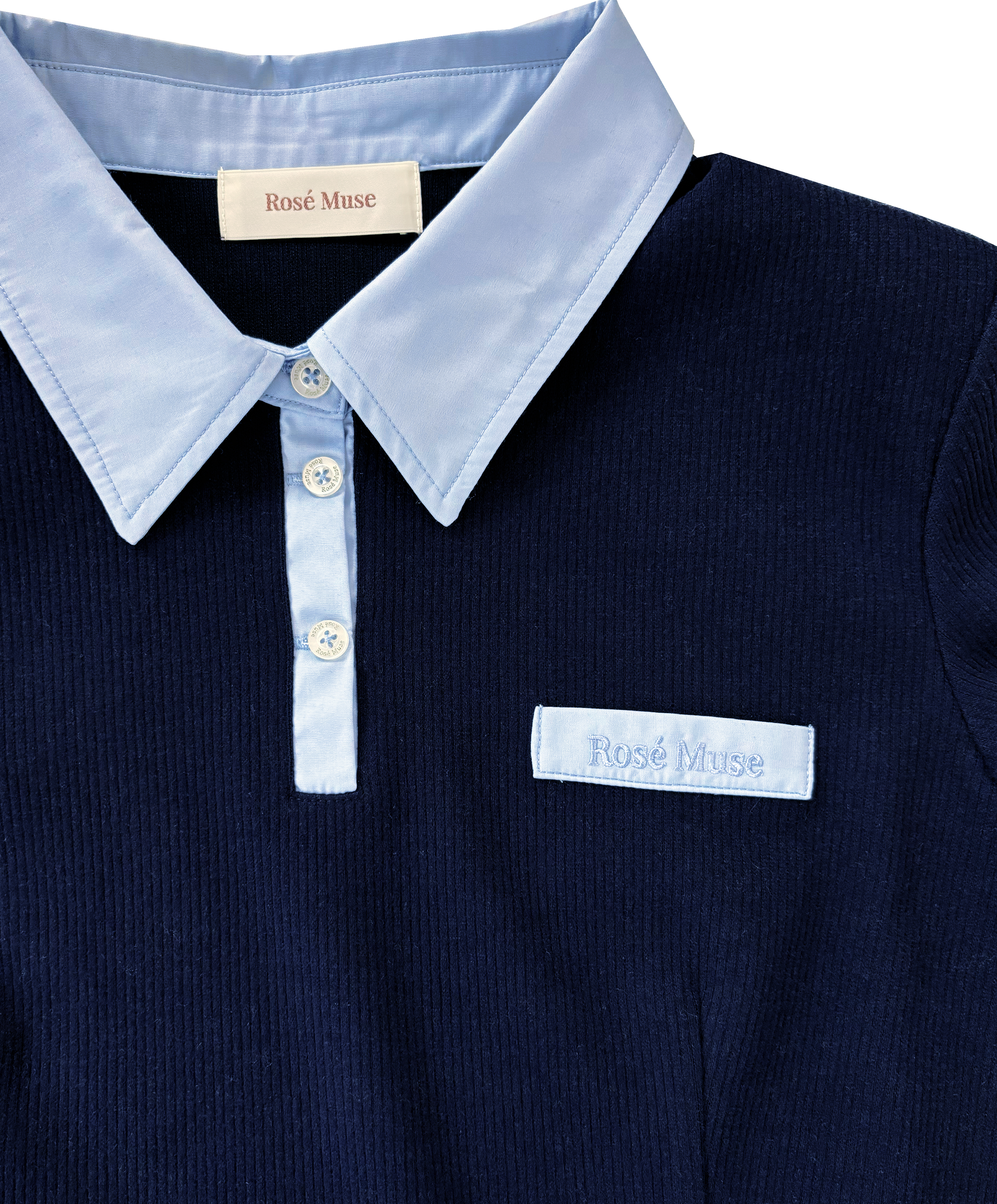 Ribbon shirt layered set up