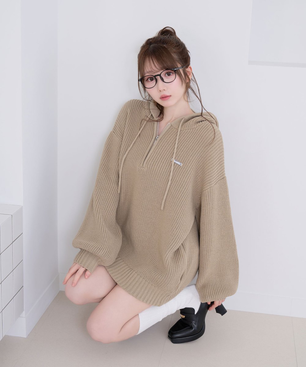 Over sized half zip hoodie – BUNNY APARTMENT