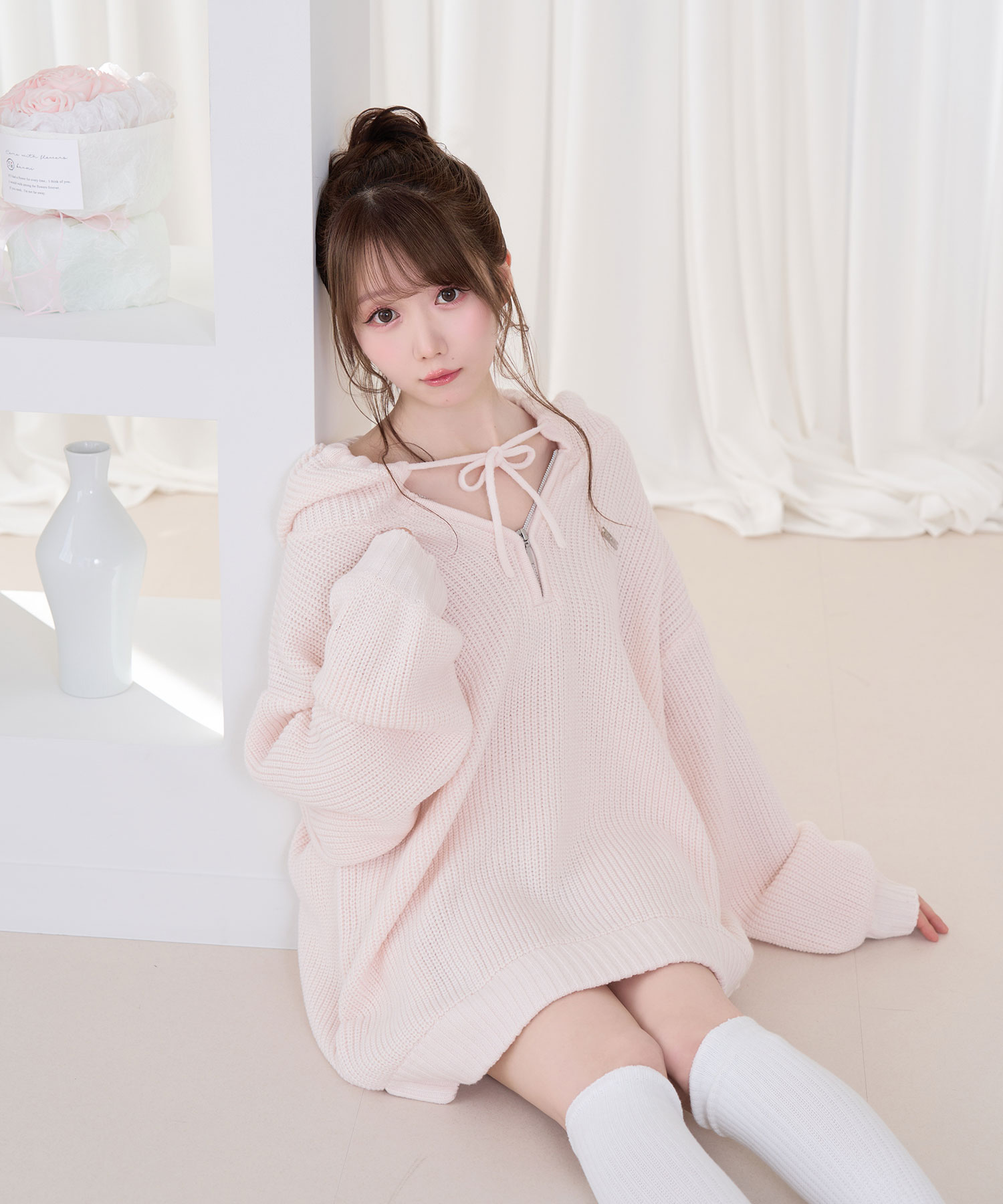 Over sized half zip hoodie