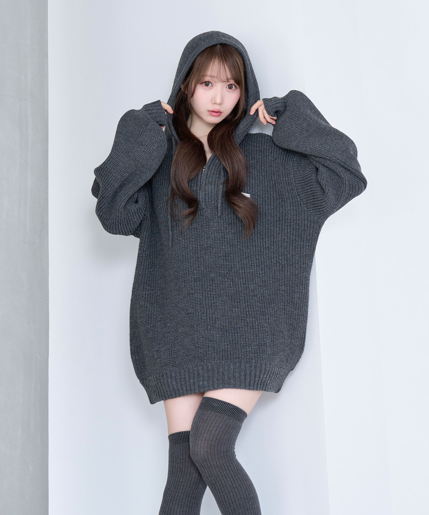 Over sized half zip hoodie