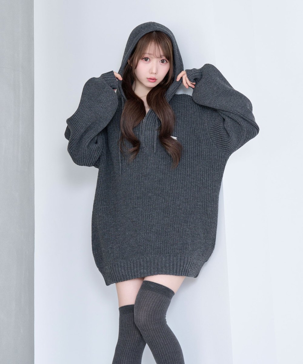Over sized half zip hoodie – BUNNY APARTMENT