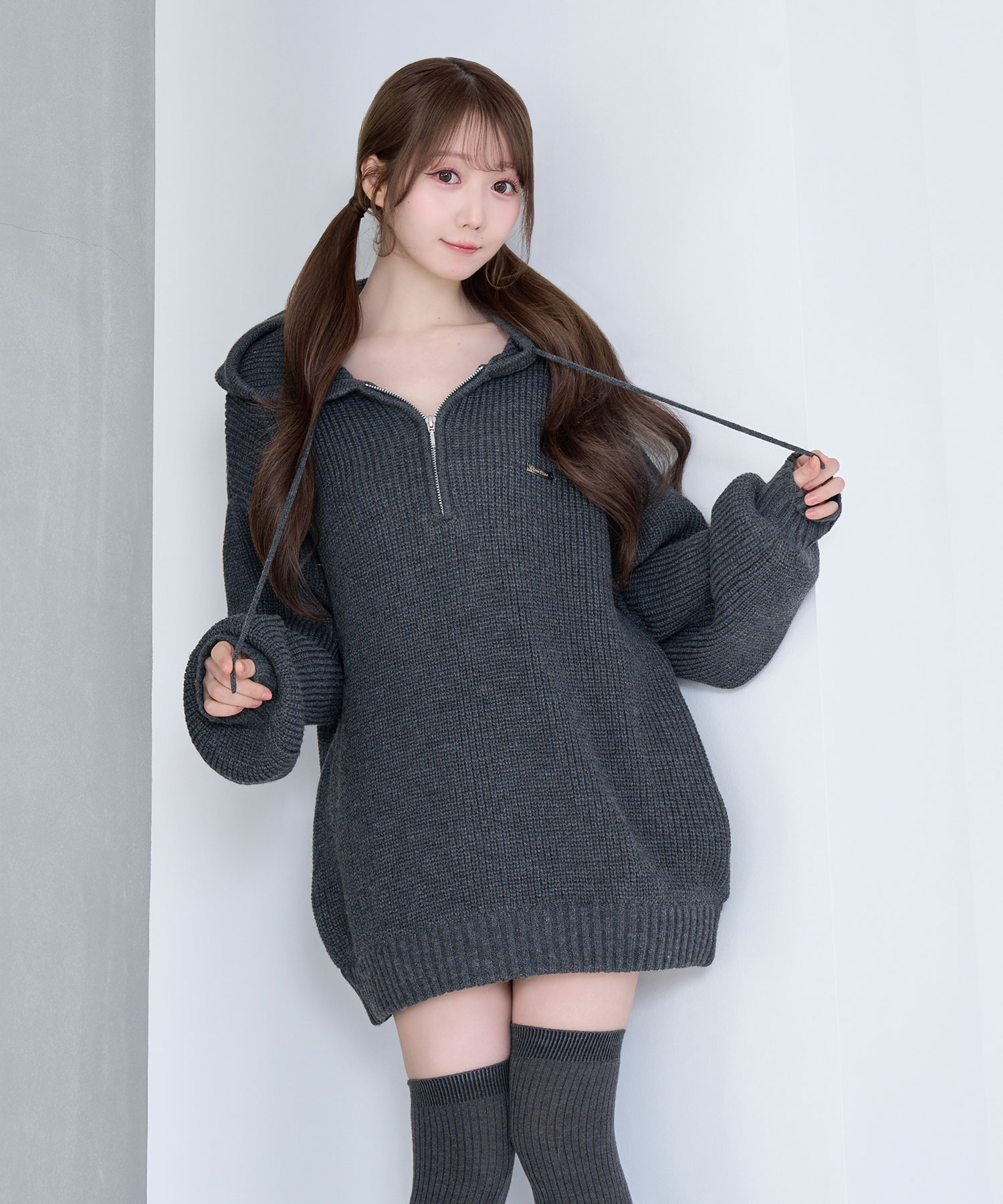 Over sized half zip hoodie