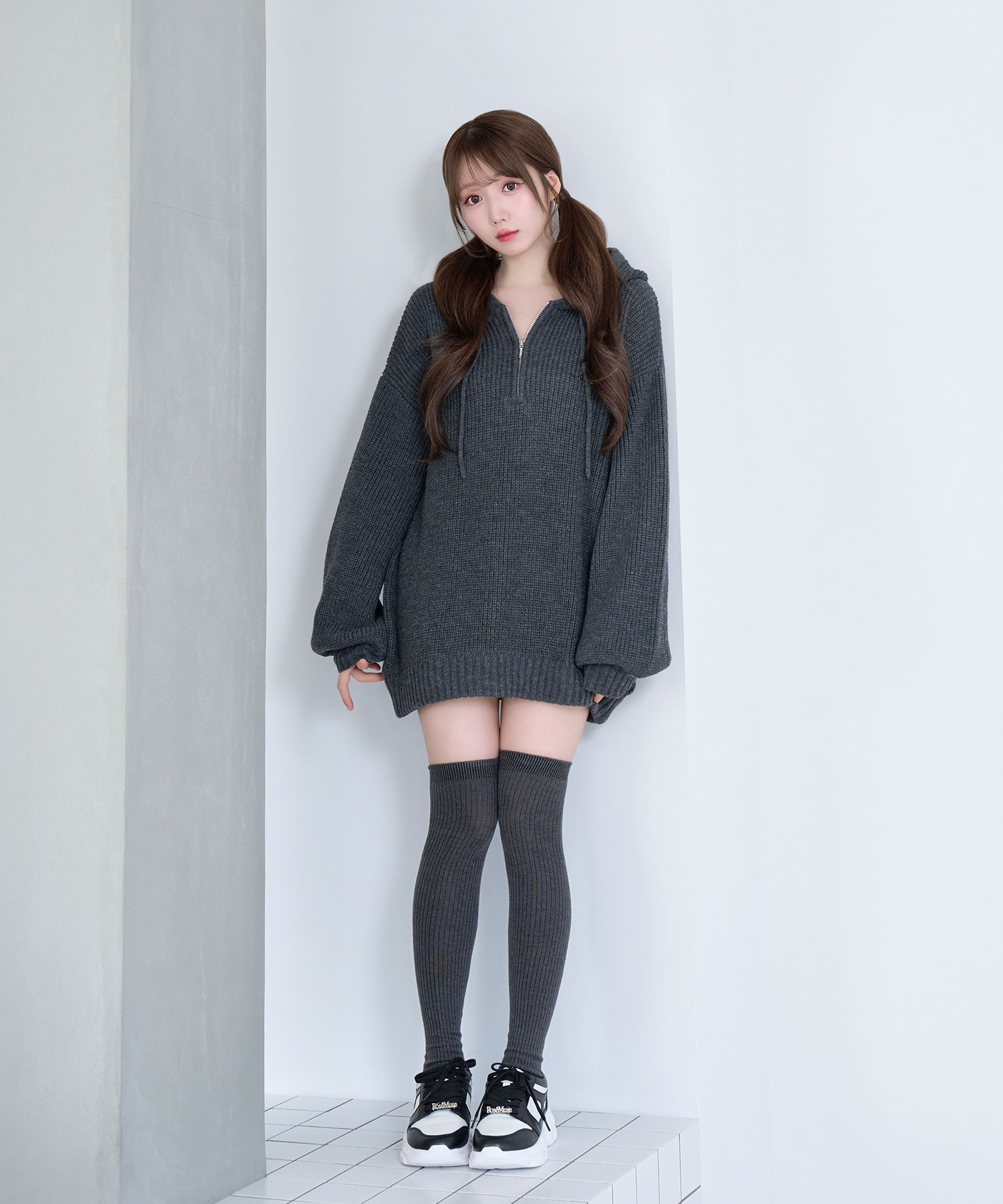 Over sized half zip hoodie