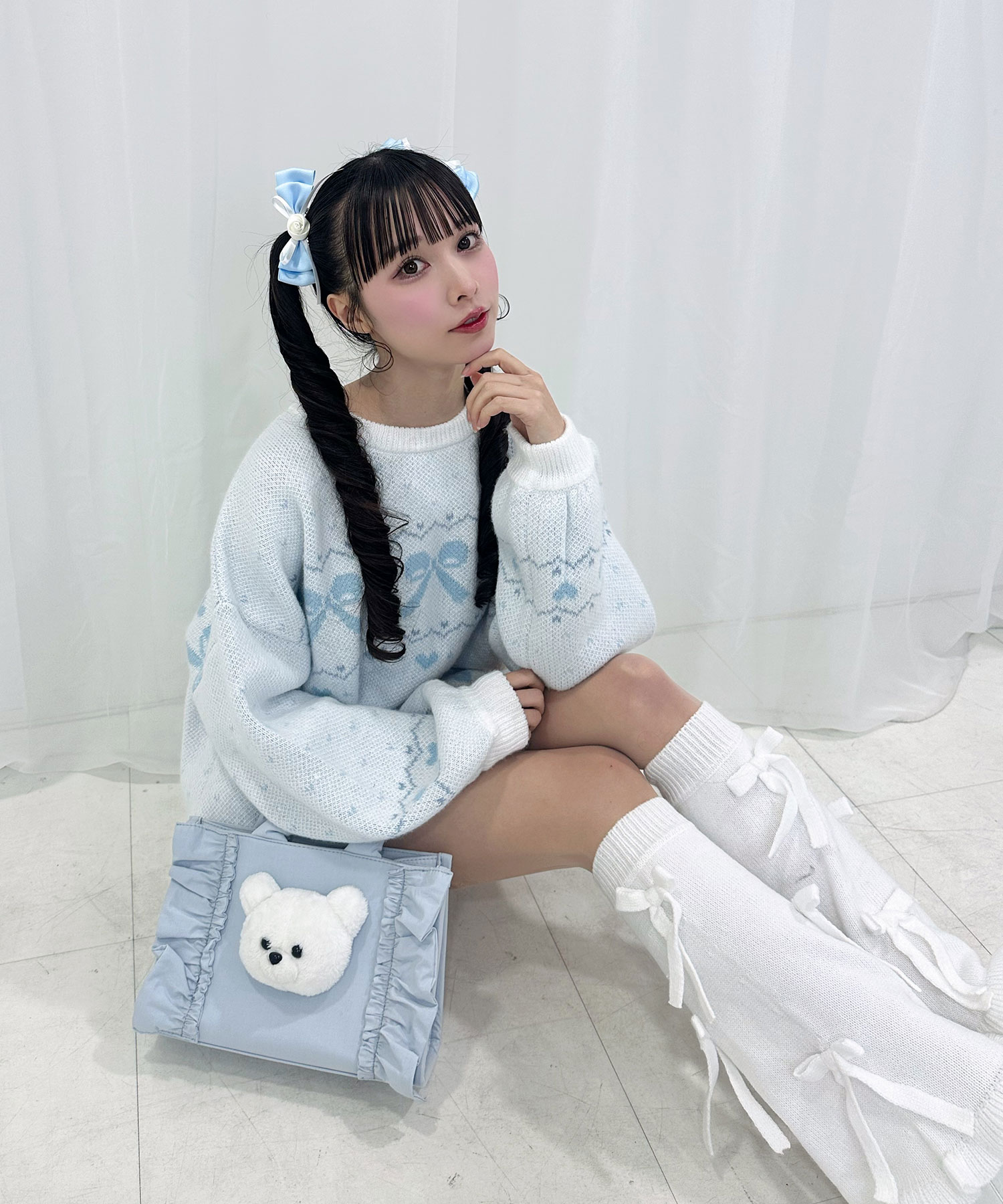 Roseリボンクリップセット シナモンパッチフリルトートバッグ – BUNNY