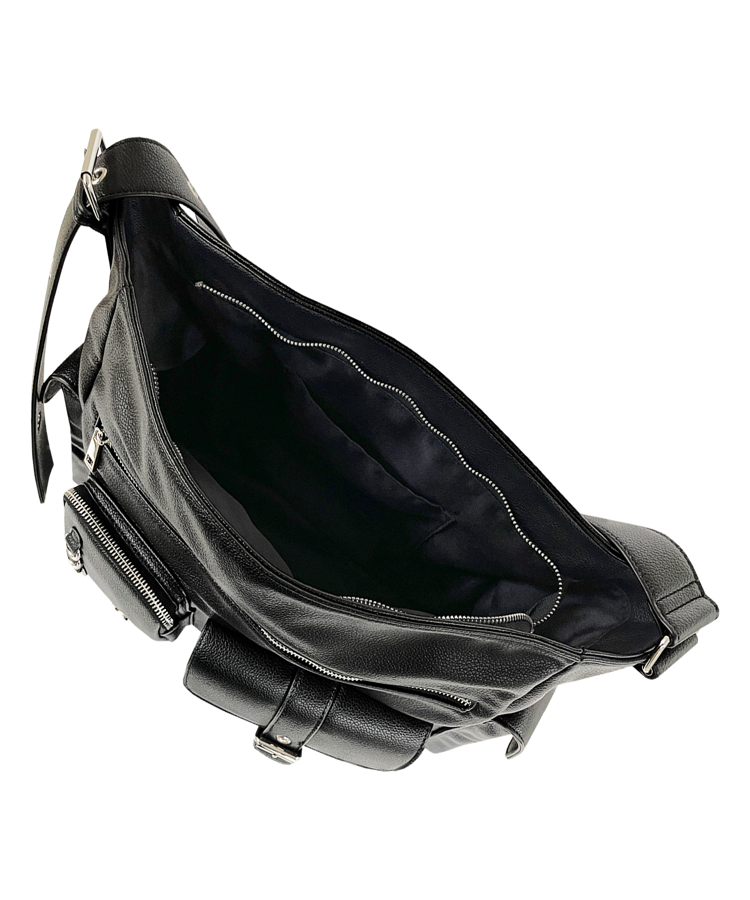 メニーポケットメッセンジャーバッグ / ブラック