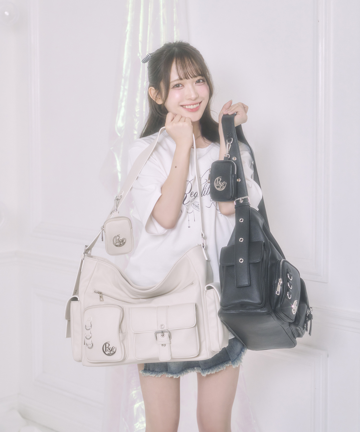 メニーポケットメッセンジャーバッグ / ブラック