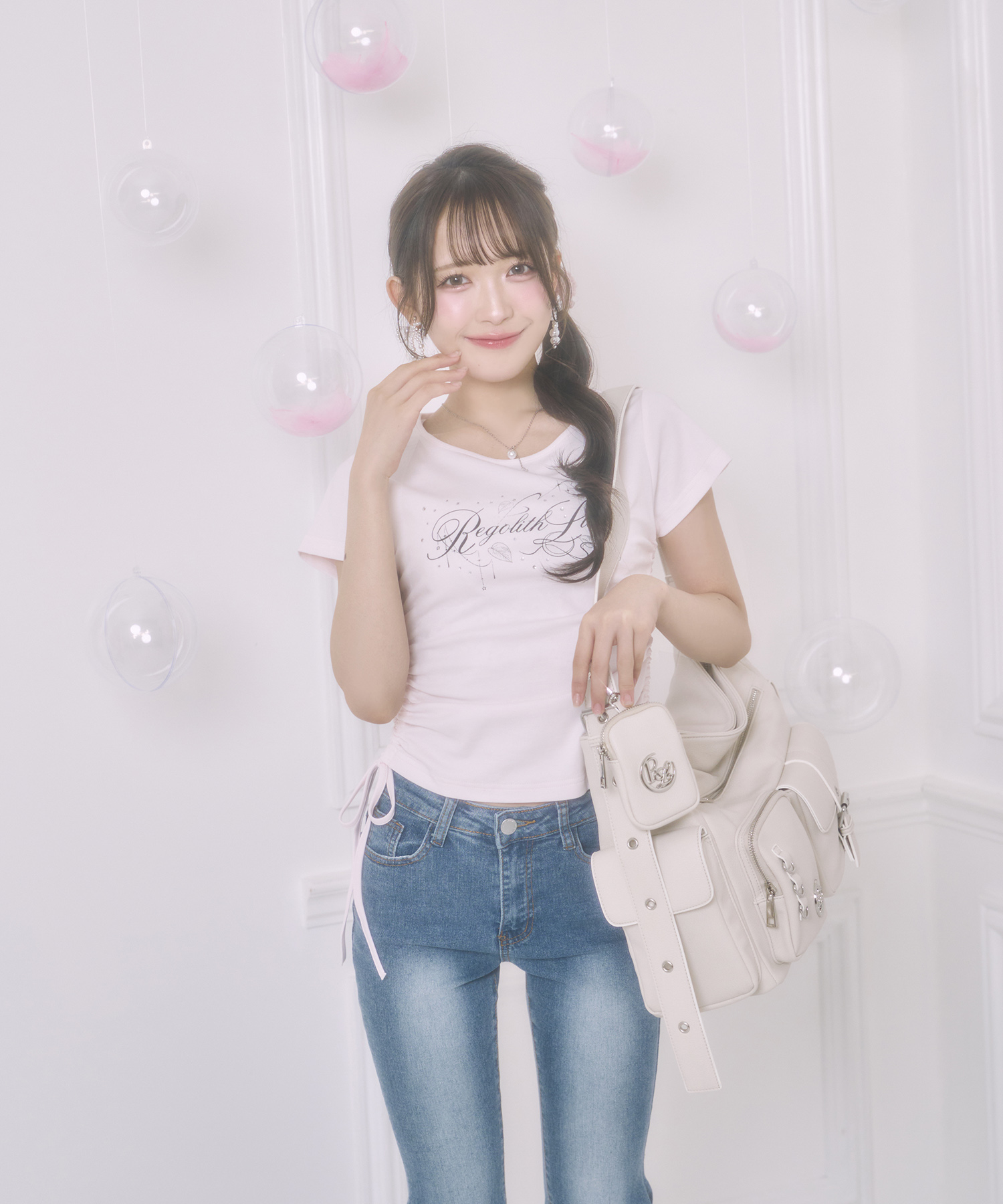 メニーポケットメッセンジャーバッグ / アイボリー