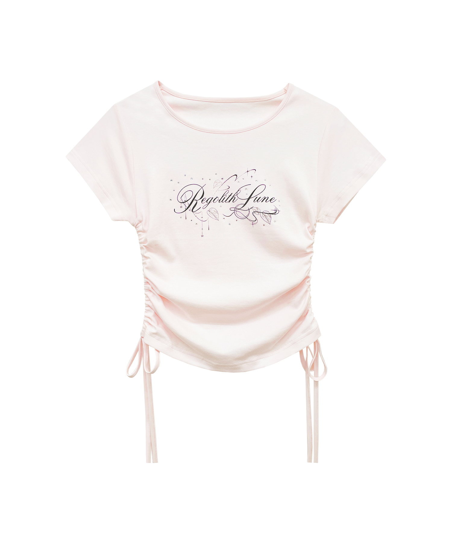 サイドリボンRegolith Lune Tシャツ / ピンク