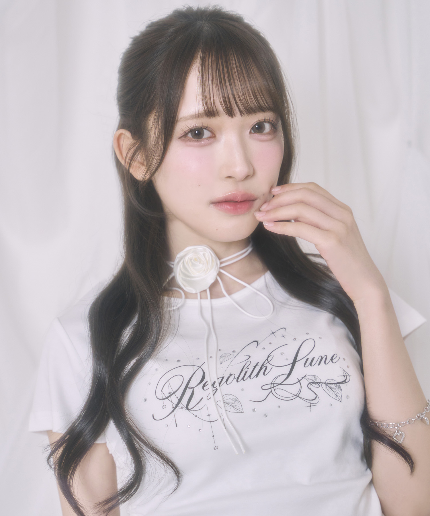 サイドリボンRegolith Lune Tシャツ / ホワイト