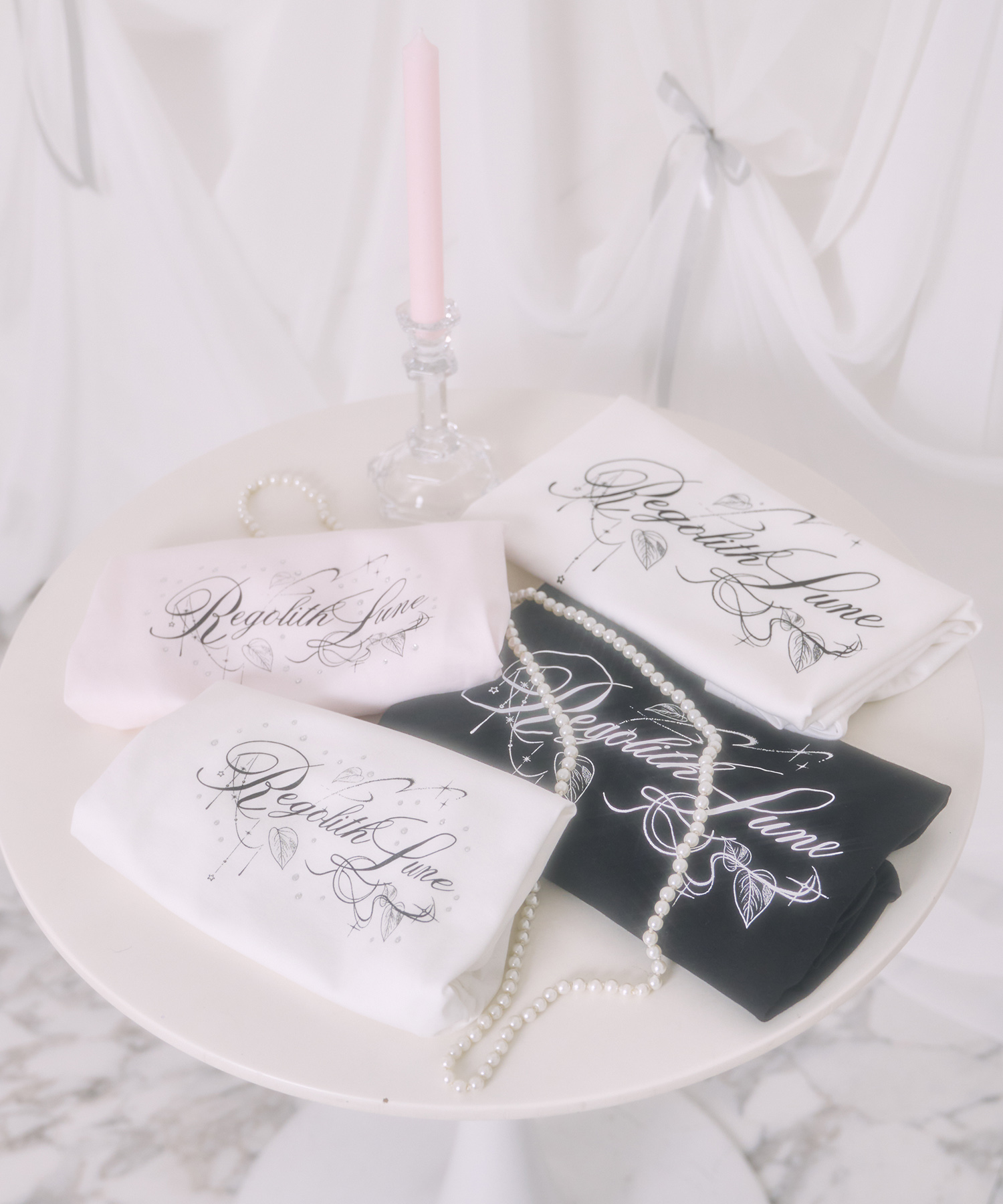 サイドリボンRegolith Lune Tシャツ / ホワイト