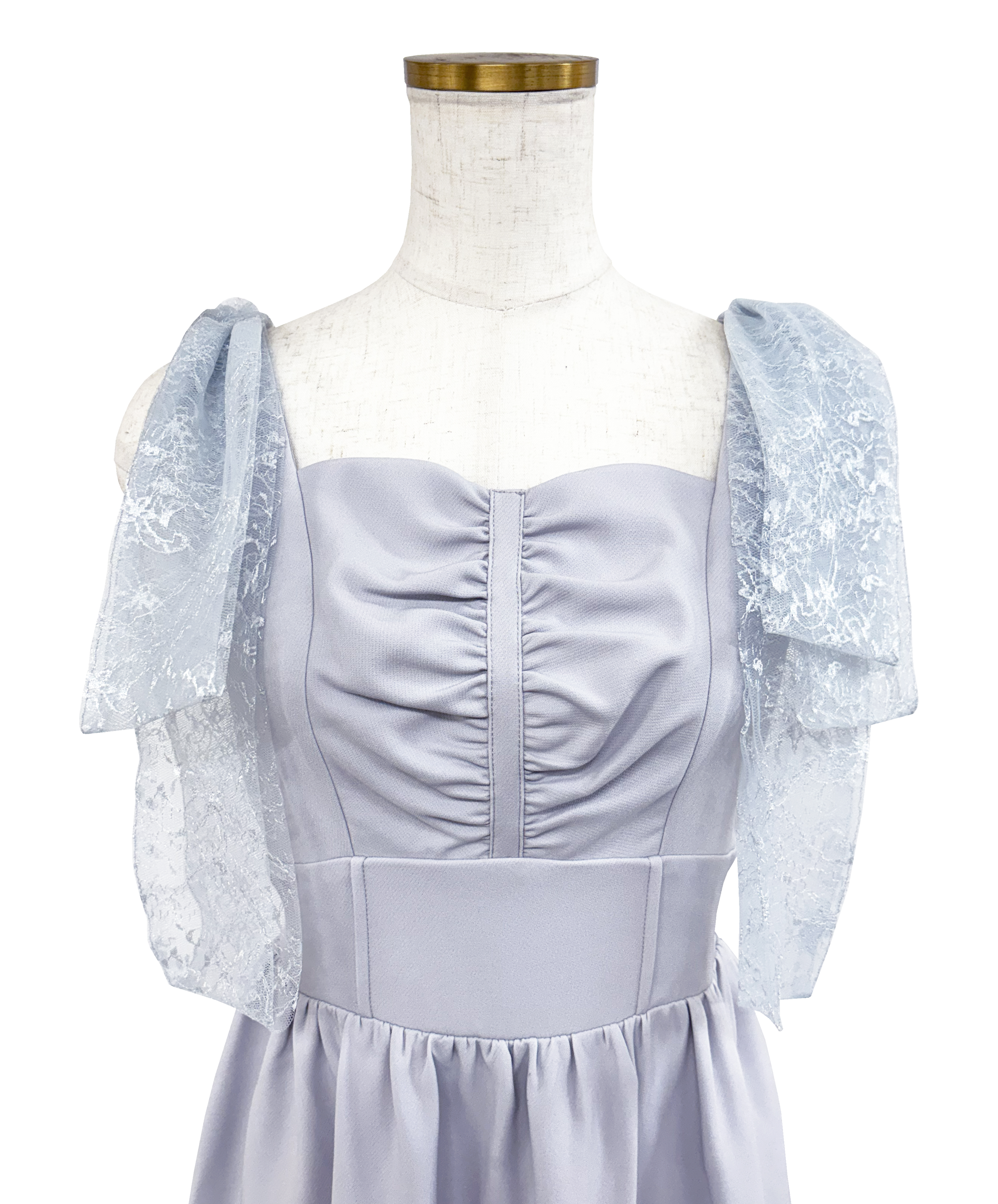 Lace ribbon tiered dress