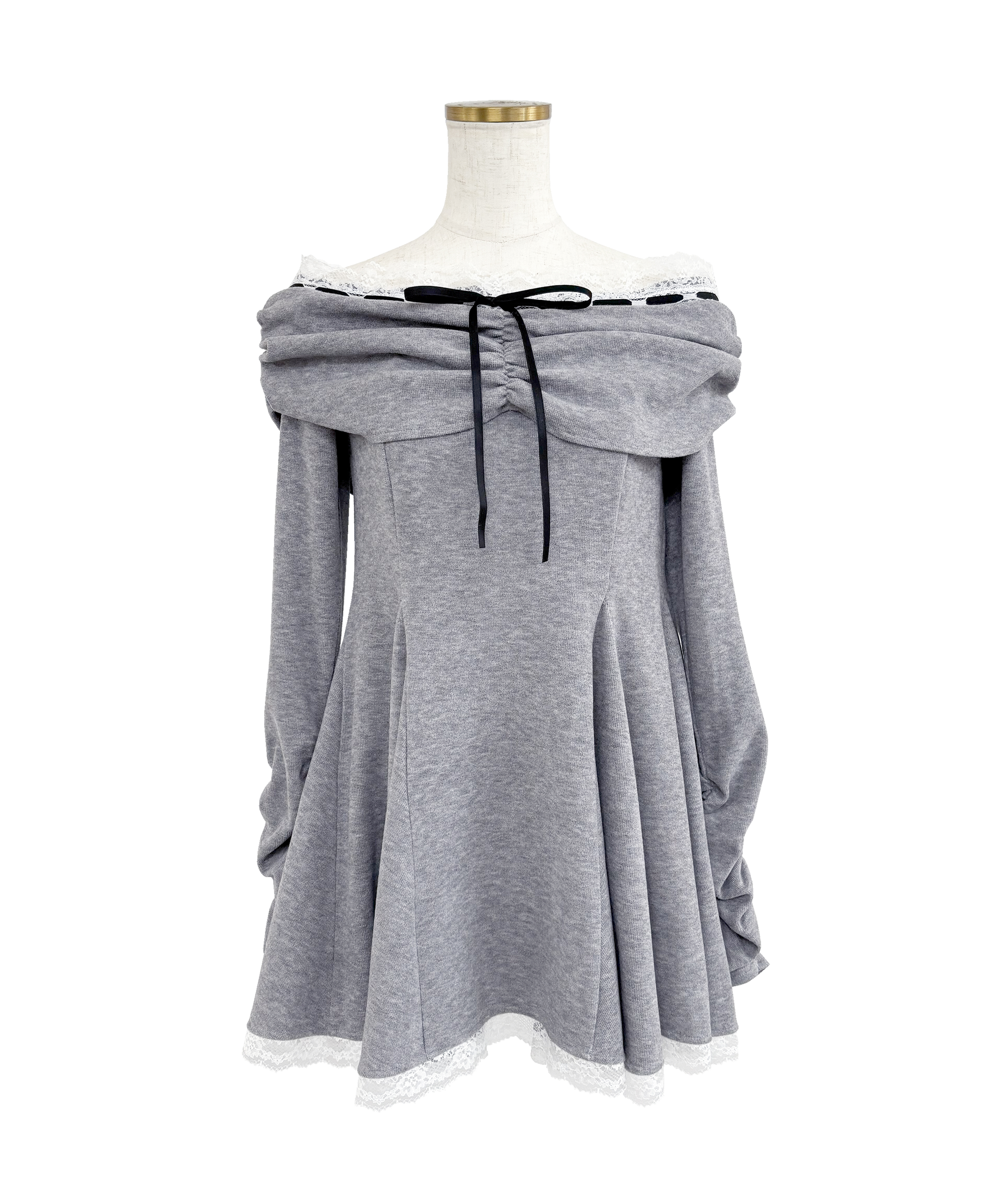 Off shoulder lace mini o/p