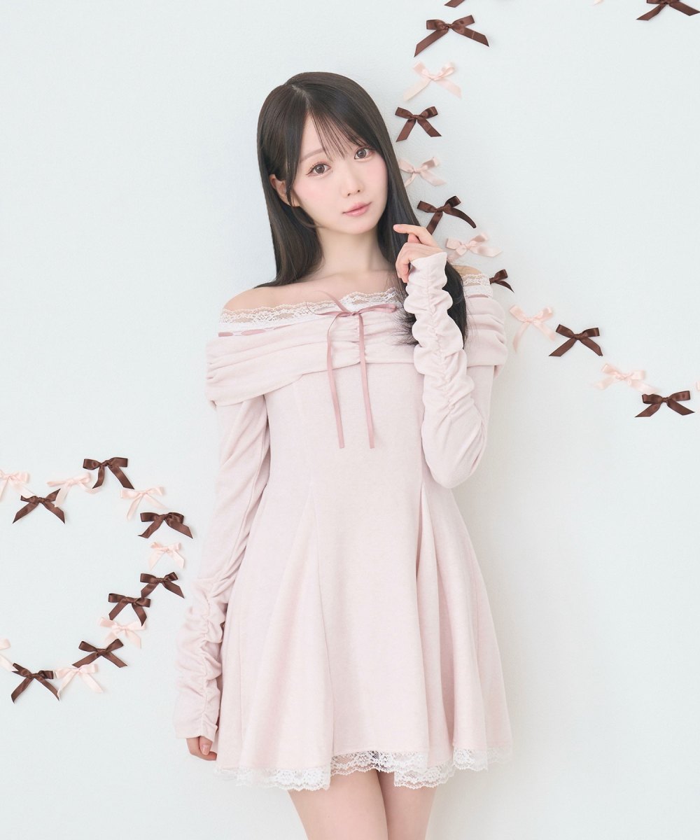 Off shoulder lace mini o/p – BUNNY APARTMENT