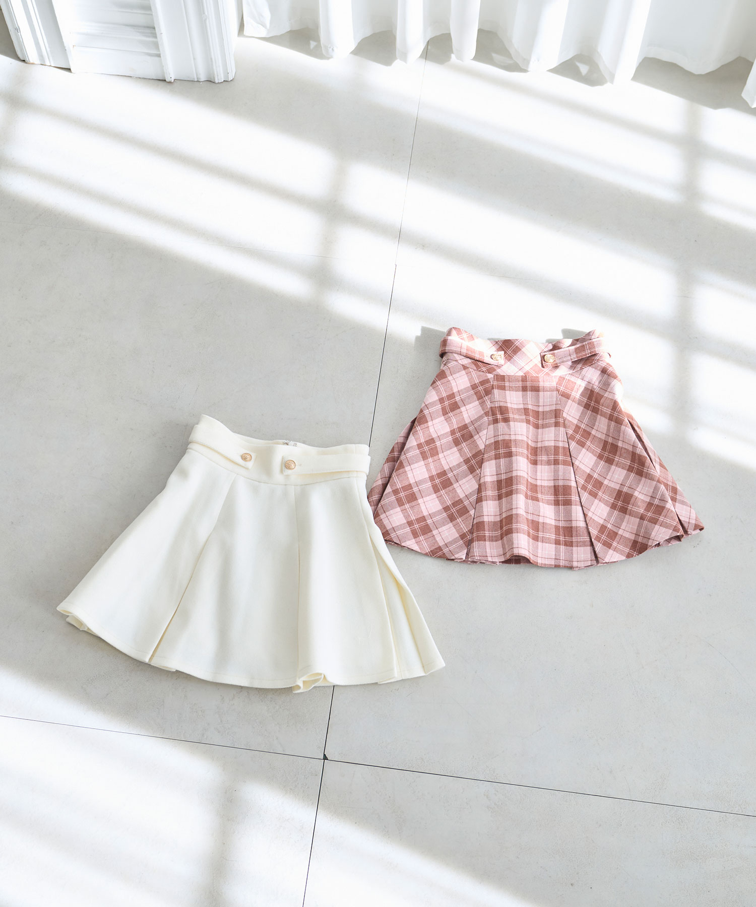 Tuck flare pants skirt