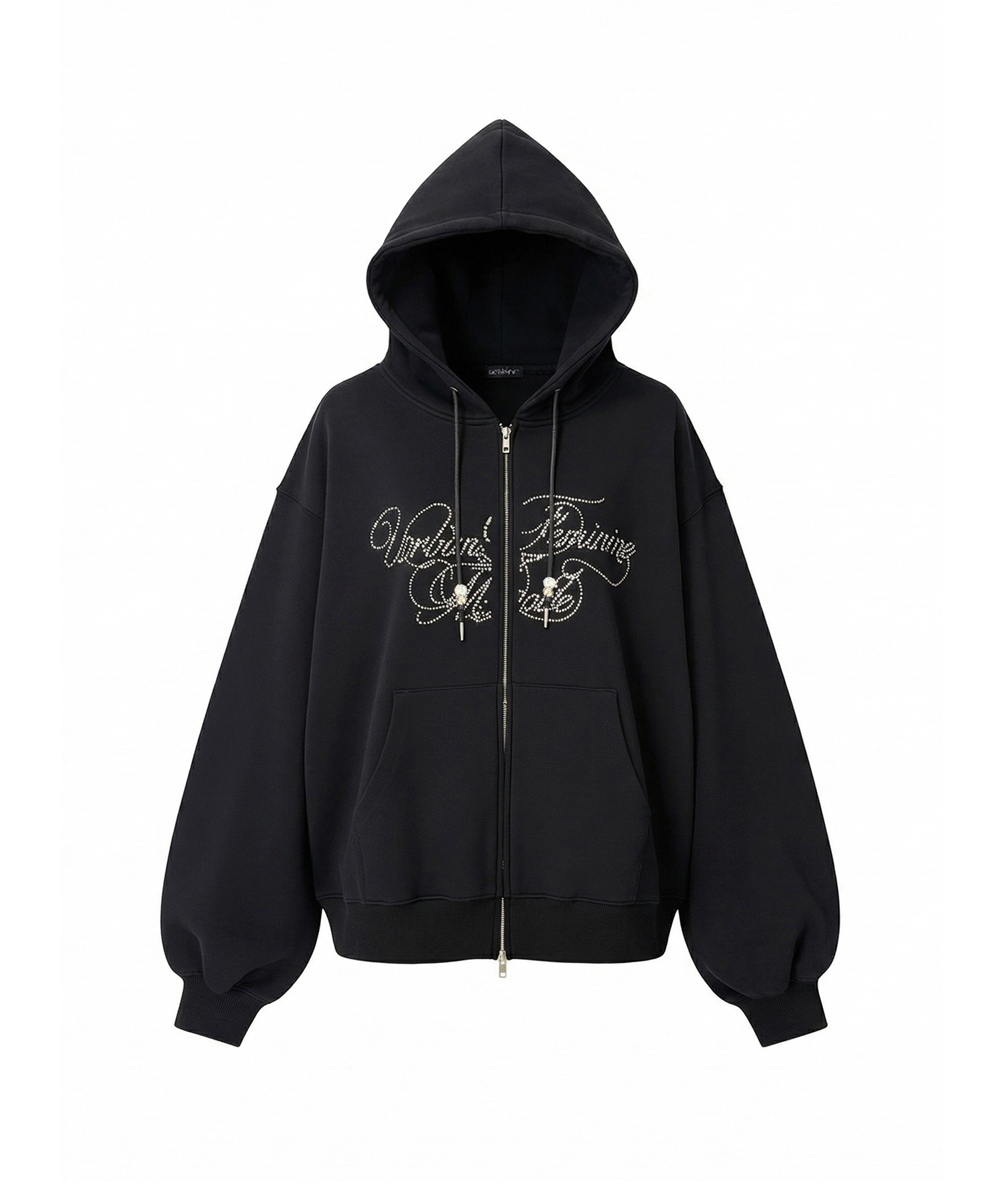 ラインストーンロゴジップパーカー スウェットパンツ SET FAIR