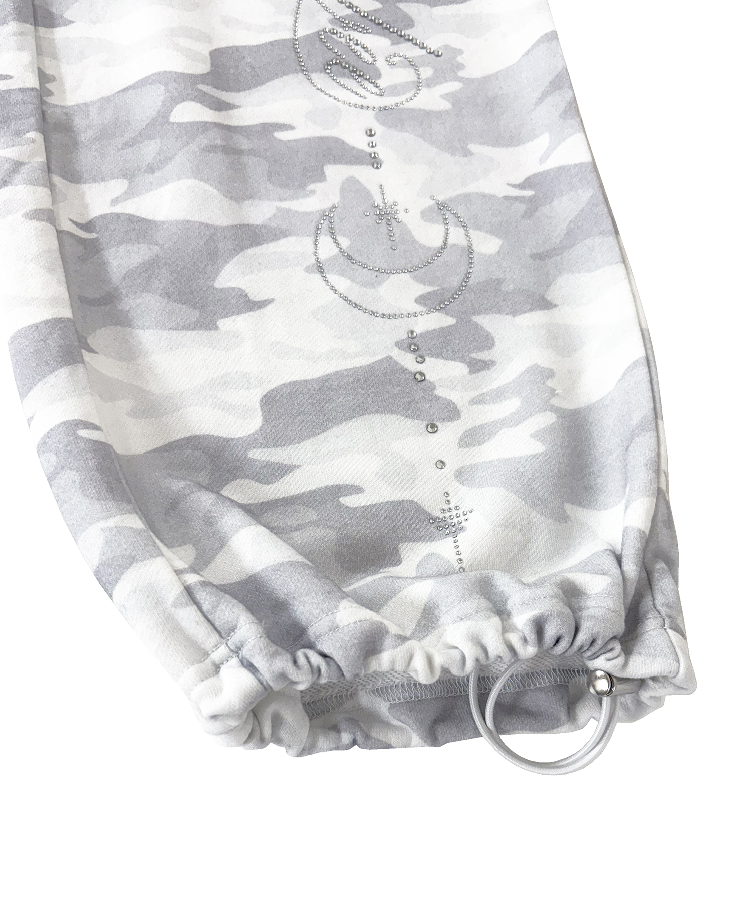 ラインストーンロゴスウェットパンツ