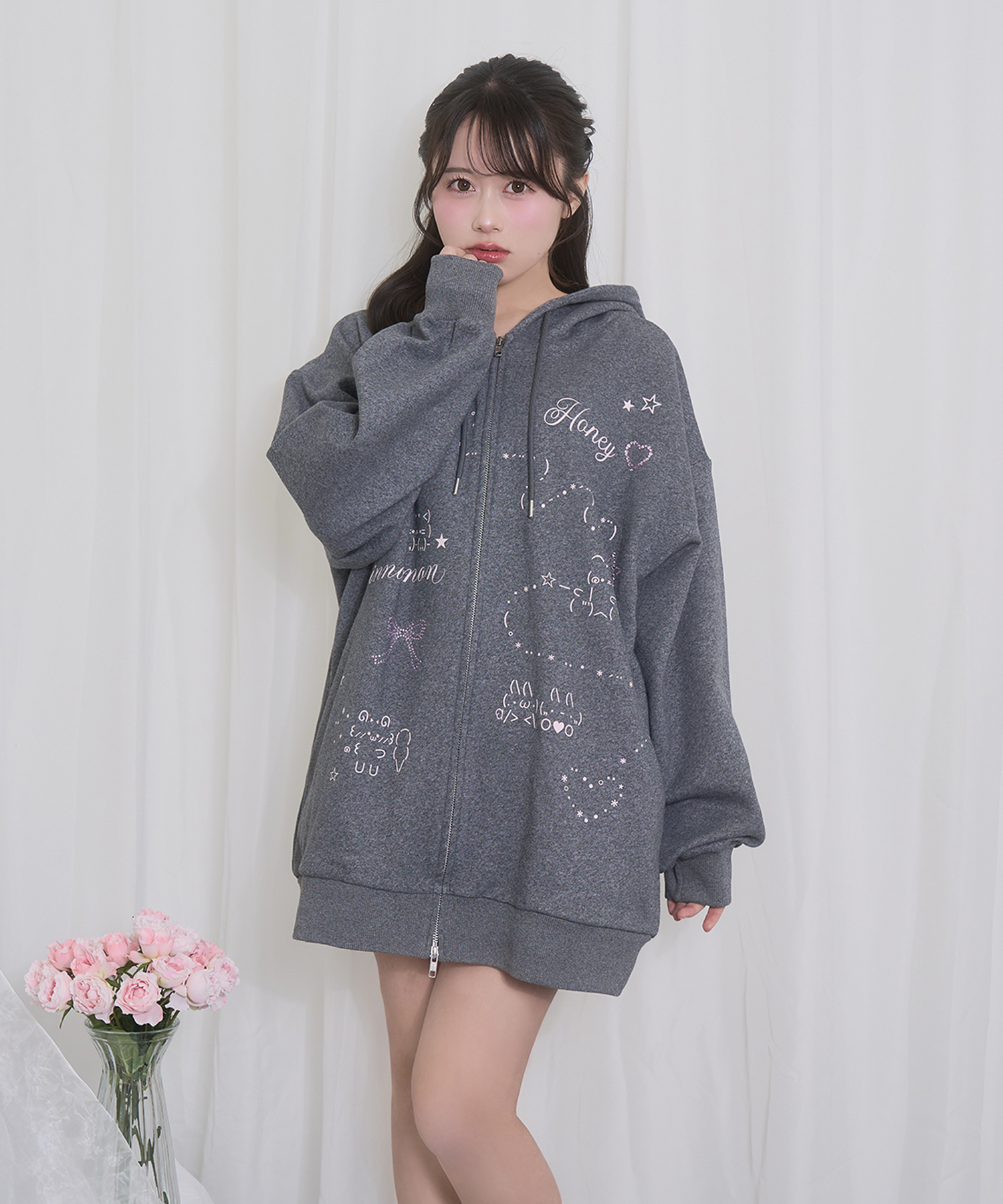 EMOJIジップパーカー