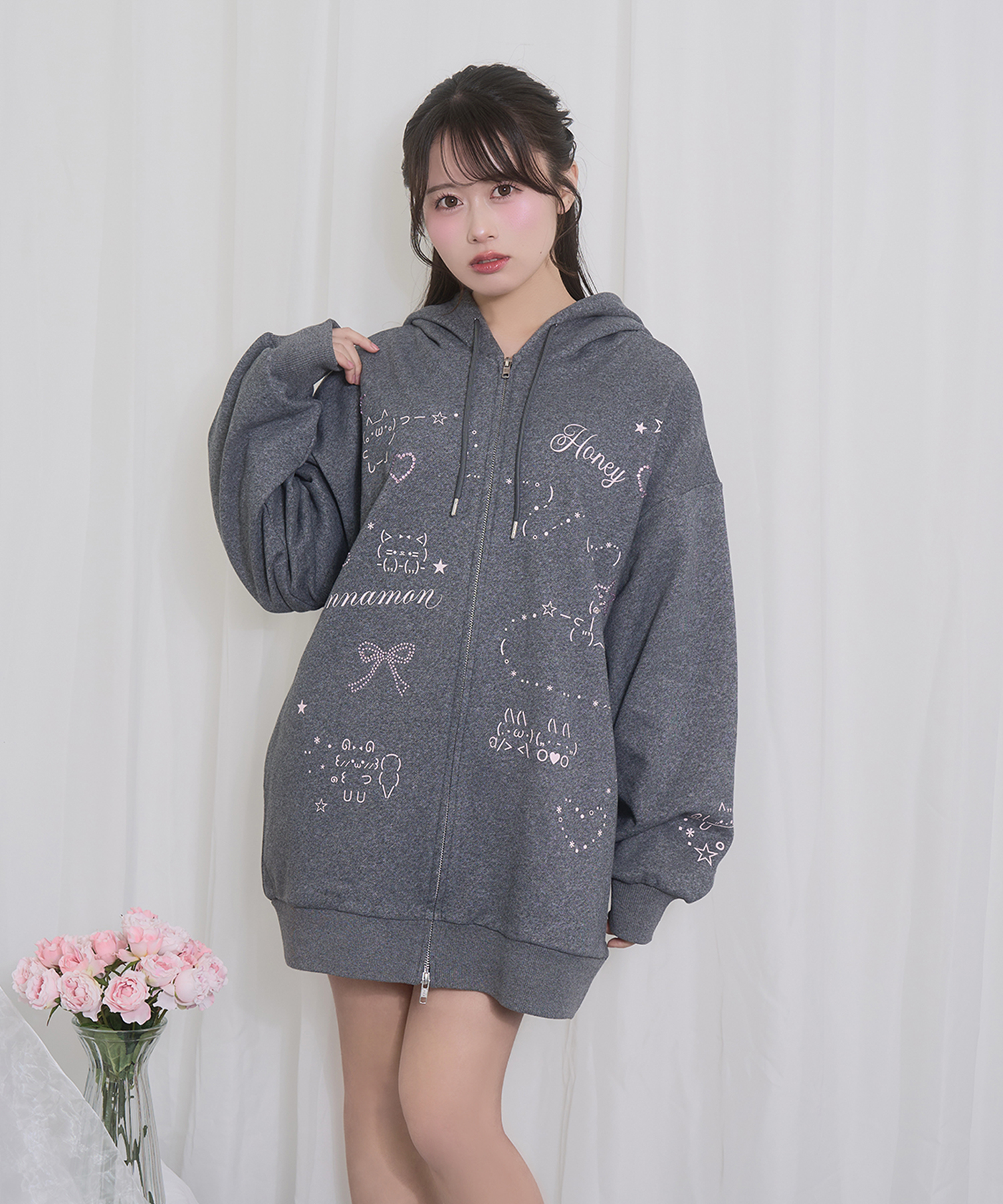 EMOJIジップパーカー