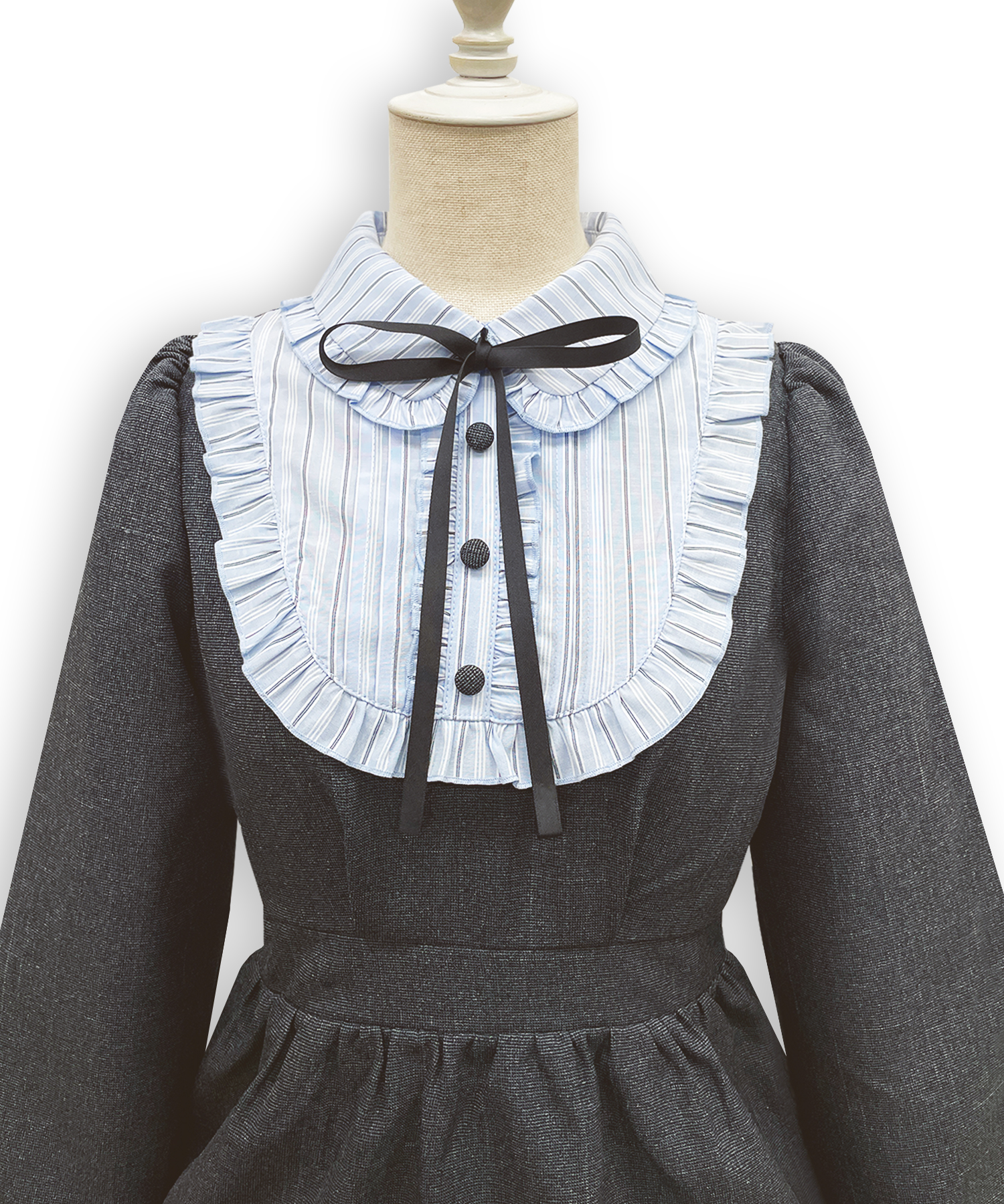 配色ヨークフリルワンピース