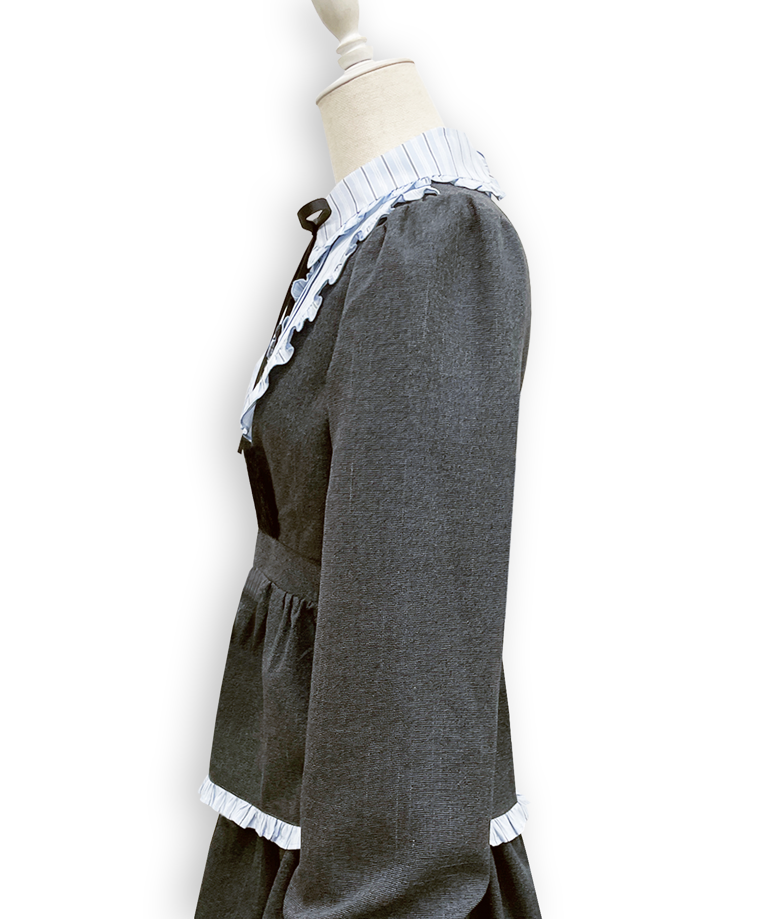 配色ヨークフリルワンピース