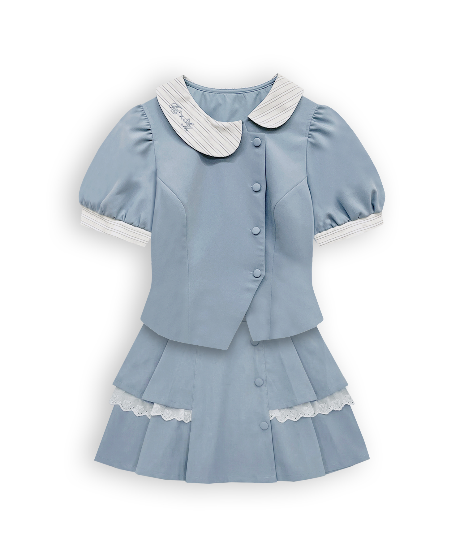 【逃げ水あむcollaboration】アシンメトリー配色セットアップ