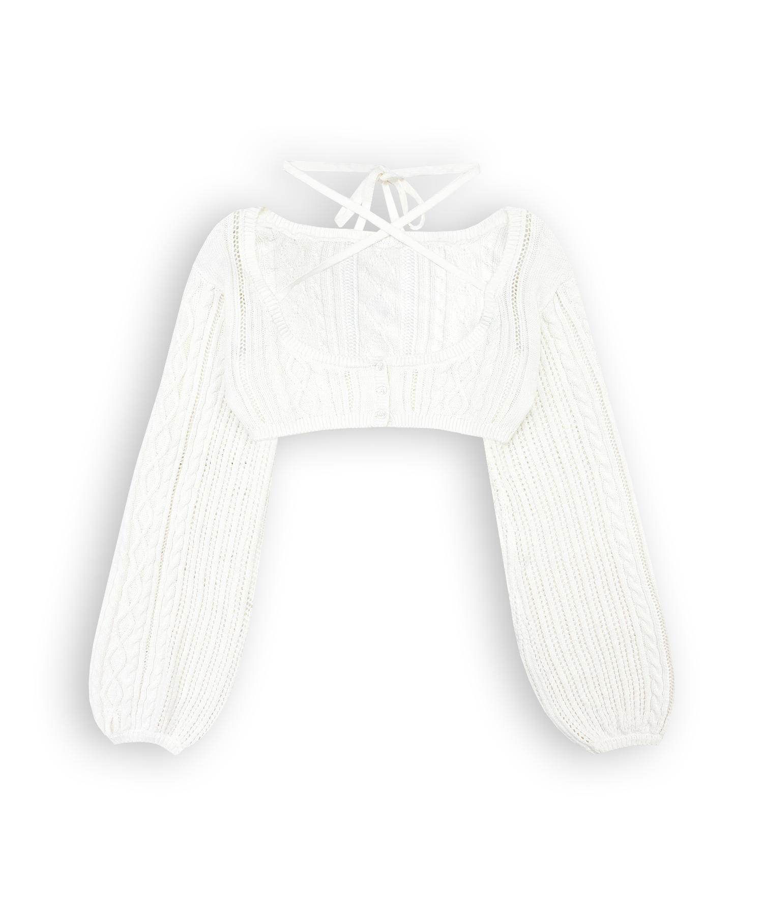 【逃げ水あむcollaboration】透かし編みアンサンブルニット