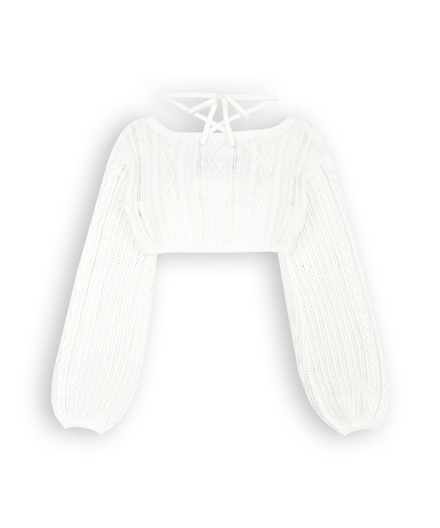 【逃げ水あむcollaboration】透かし編みアンサンブルニット