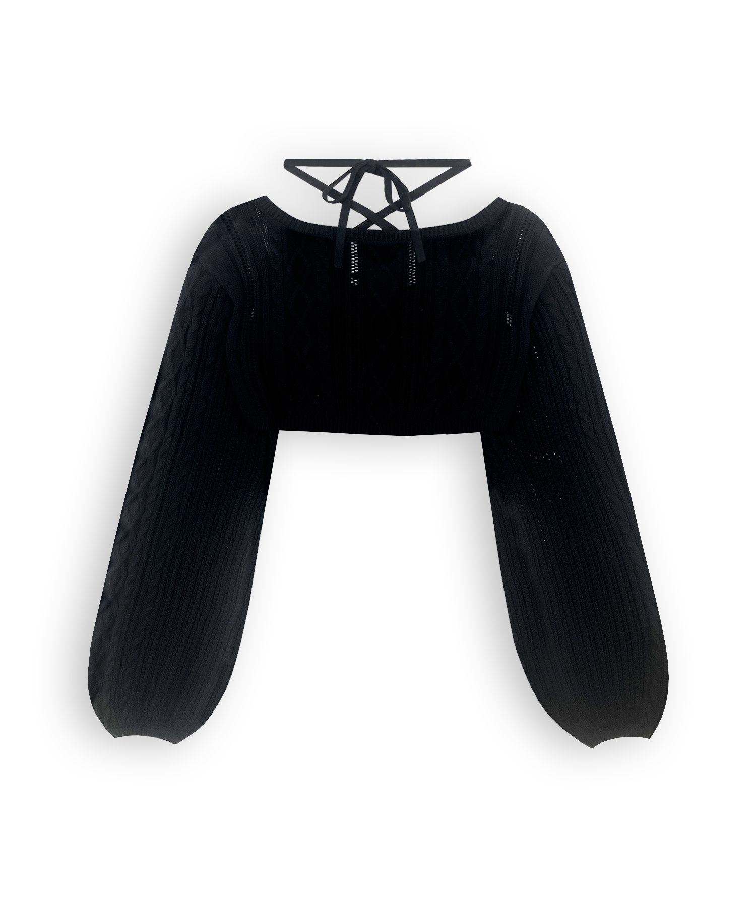 【逃げ水あむcollaboration】透かし編みアンサンブルニット