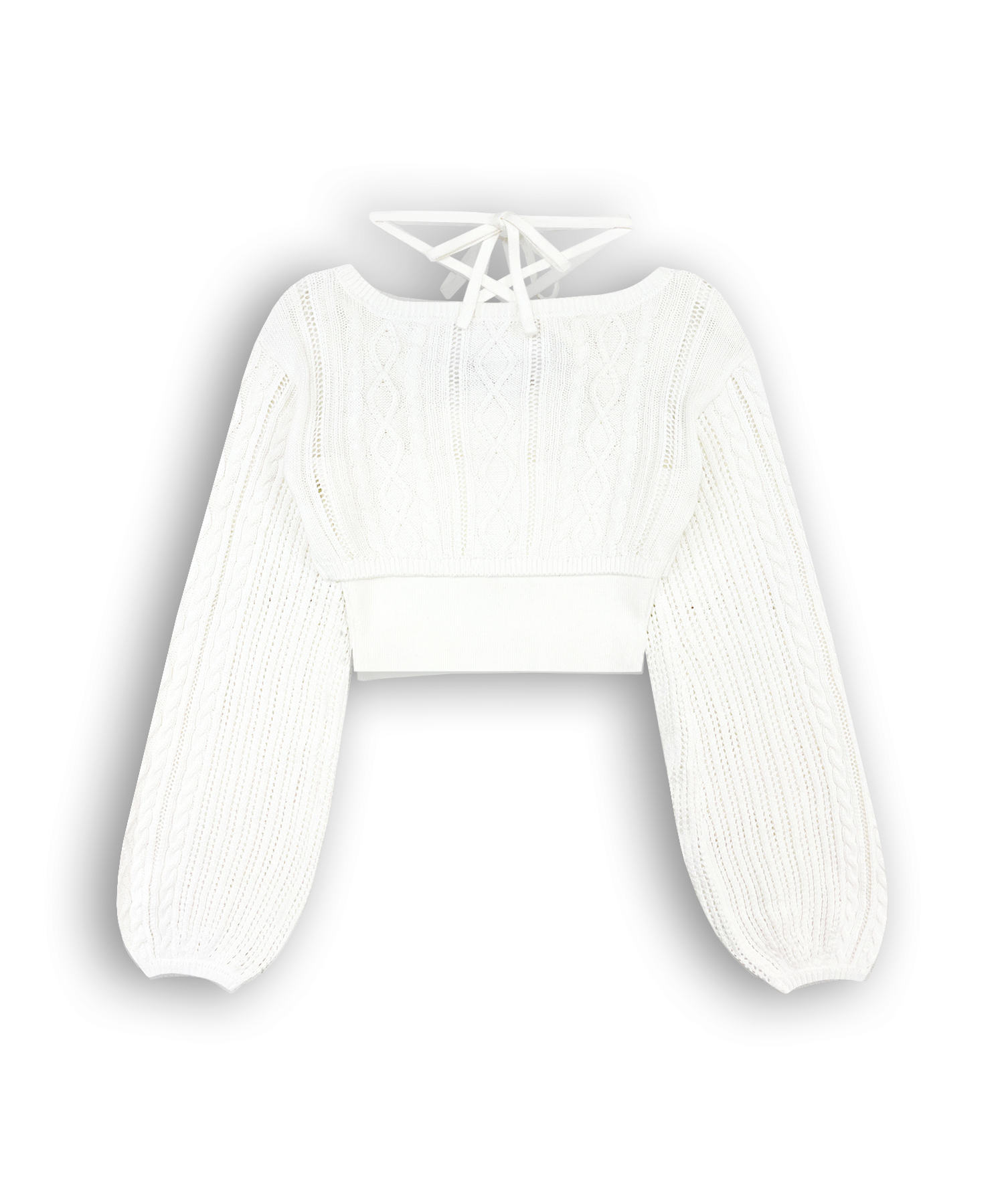 【逃げ水あむcollaboration】透かし編みアンサンブルニット