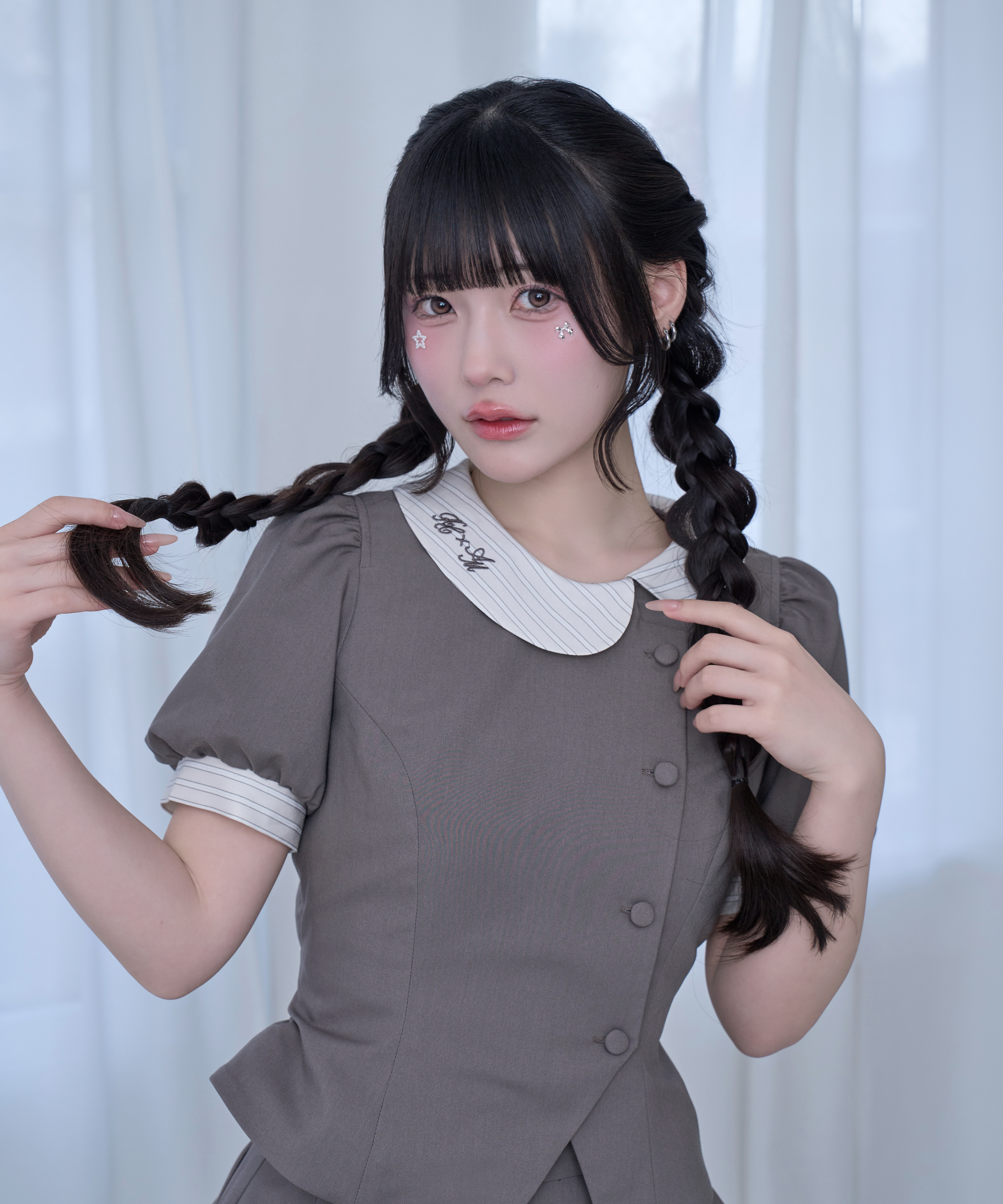 【逃げ水あむcollaboration】アシンメトリー配色セットアップ