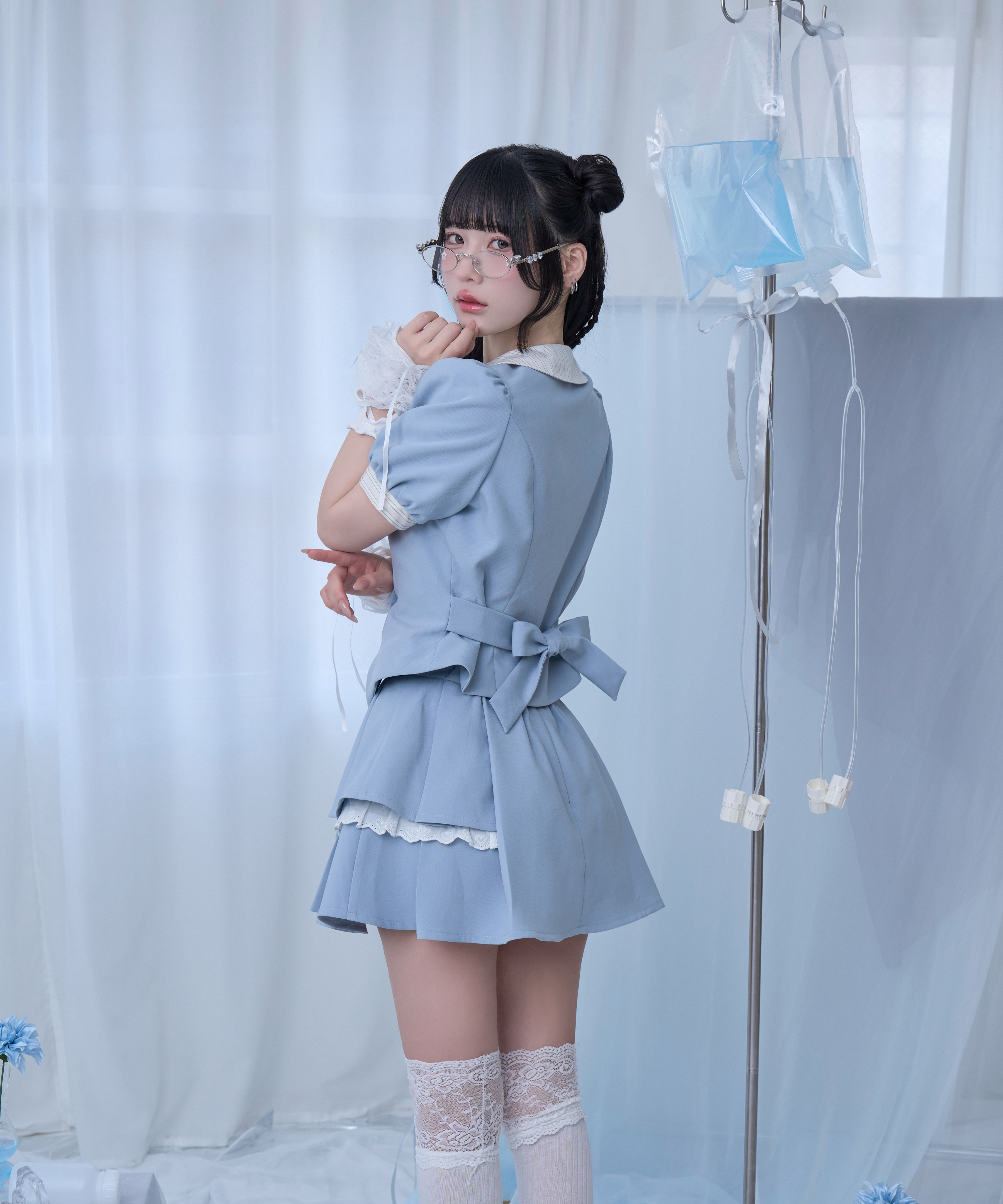 【逃げ水あむcollaboration】アシンメトリー配色セットアップ