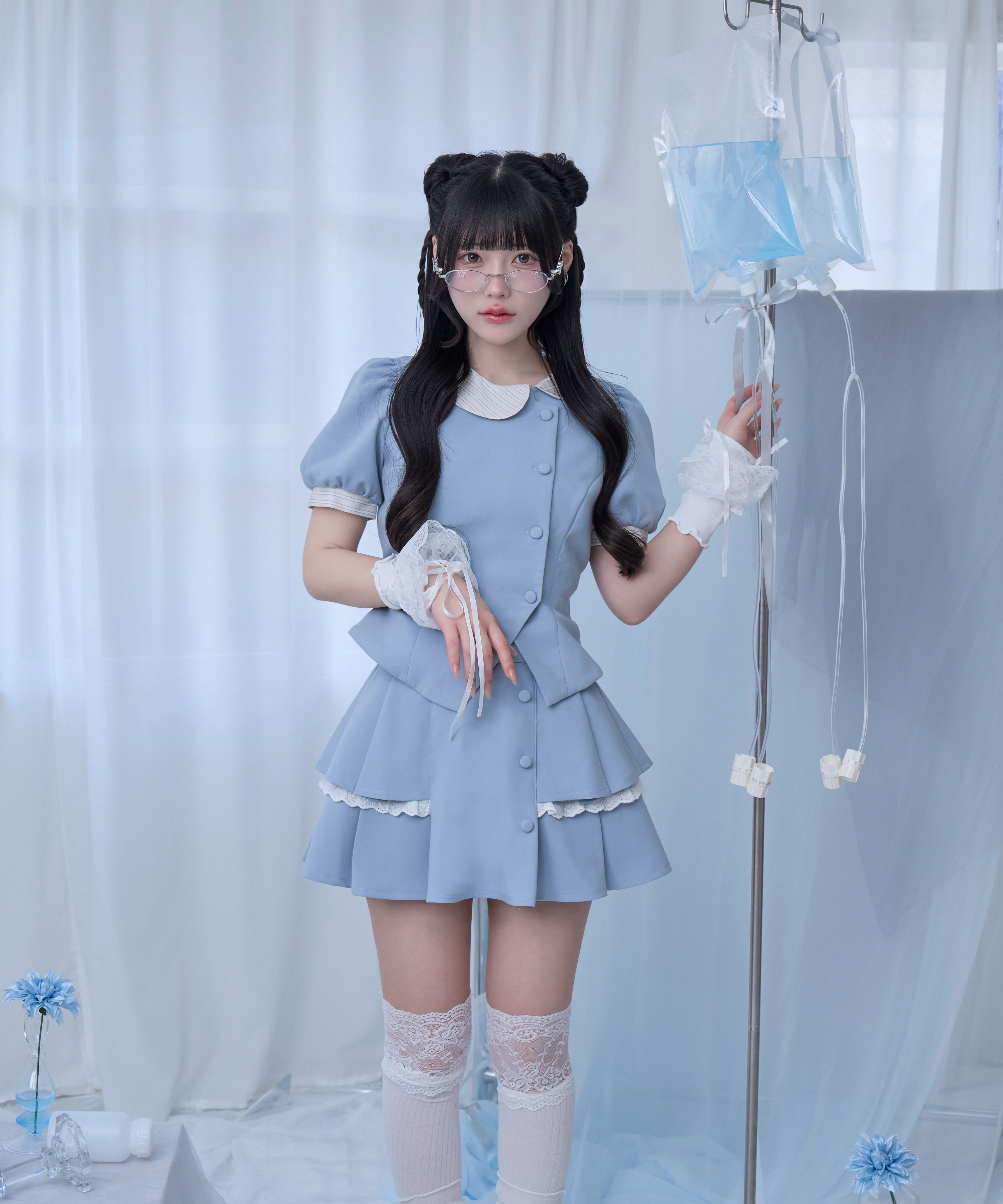 【逃げ水あむcollaboration】アシンメトリー配色セットアップ