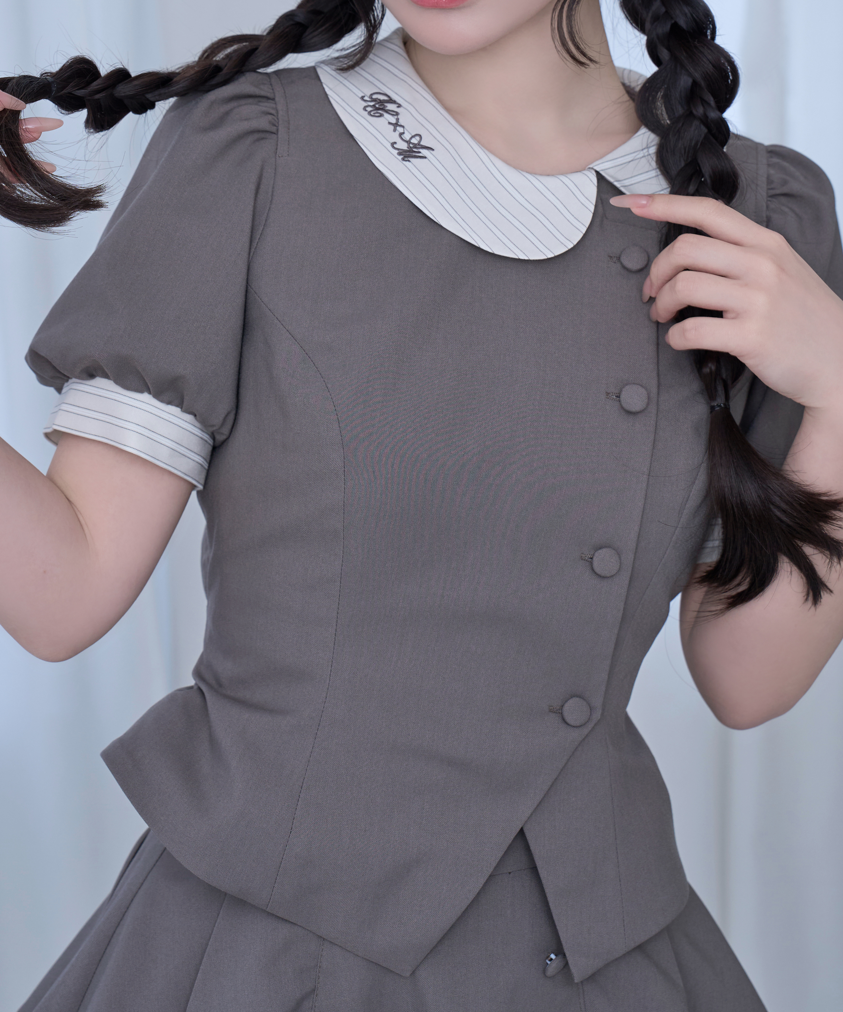 【逃げ水あむcollaboration】アシンメトリー配色セットアップ