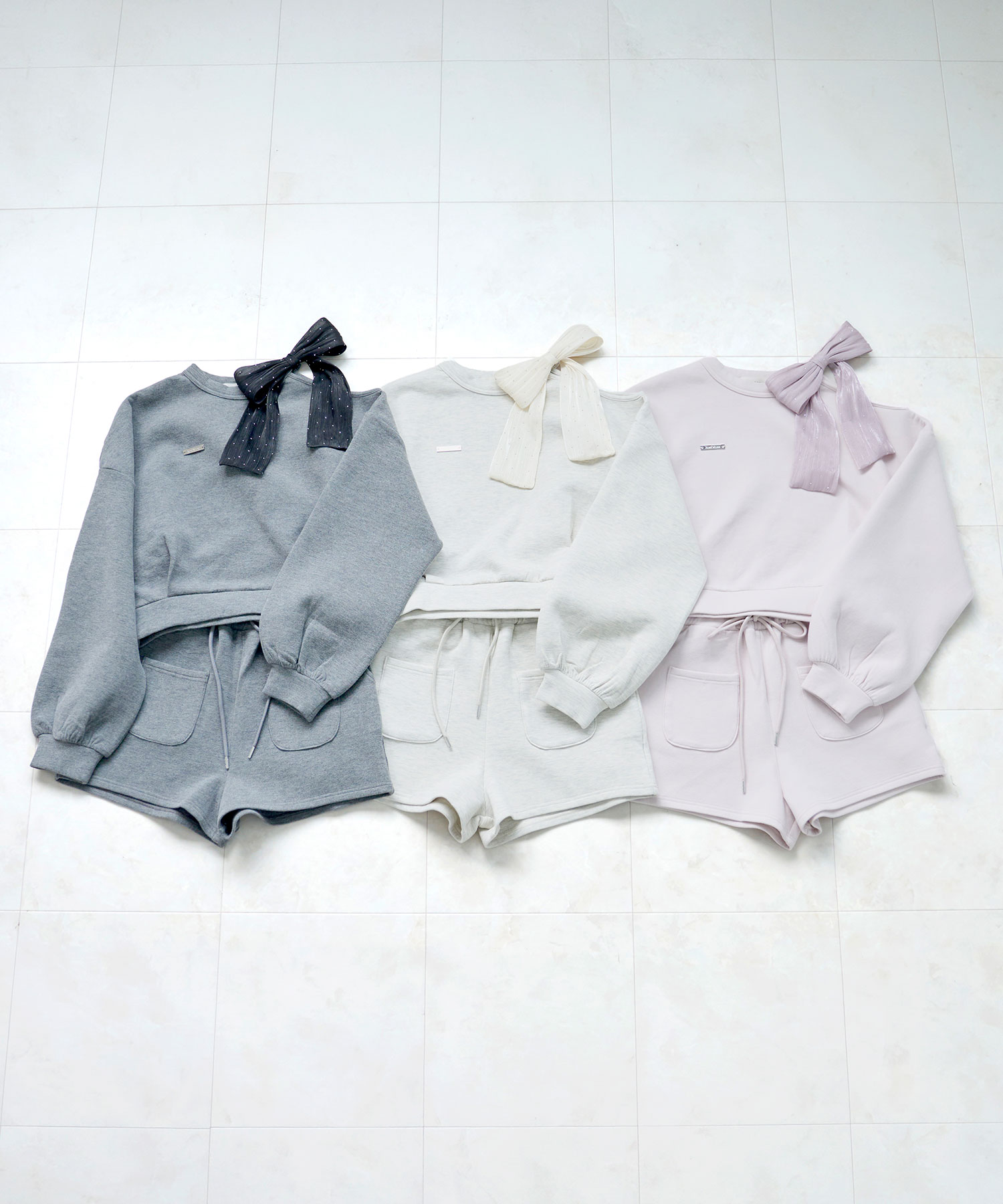 Organza ribbon sweat set up