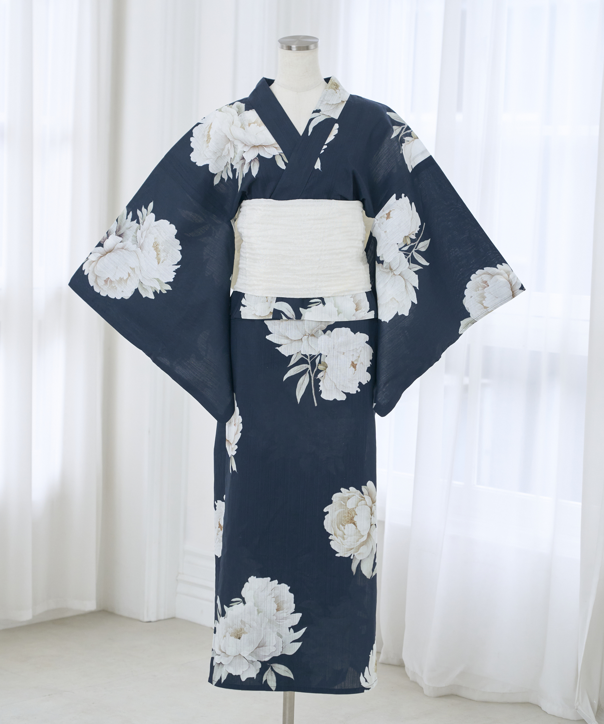 【Kazarihimo set】Peony separate yukata set